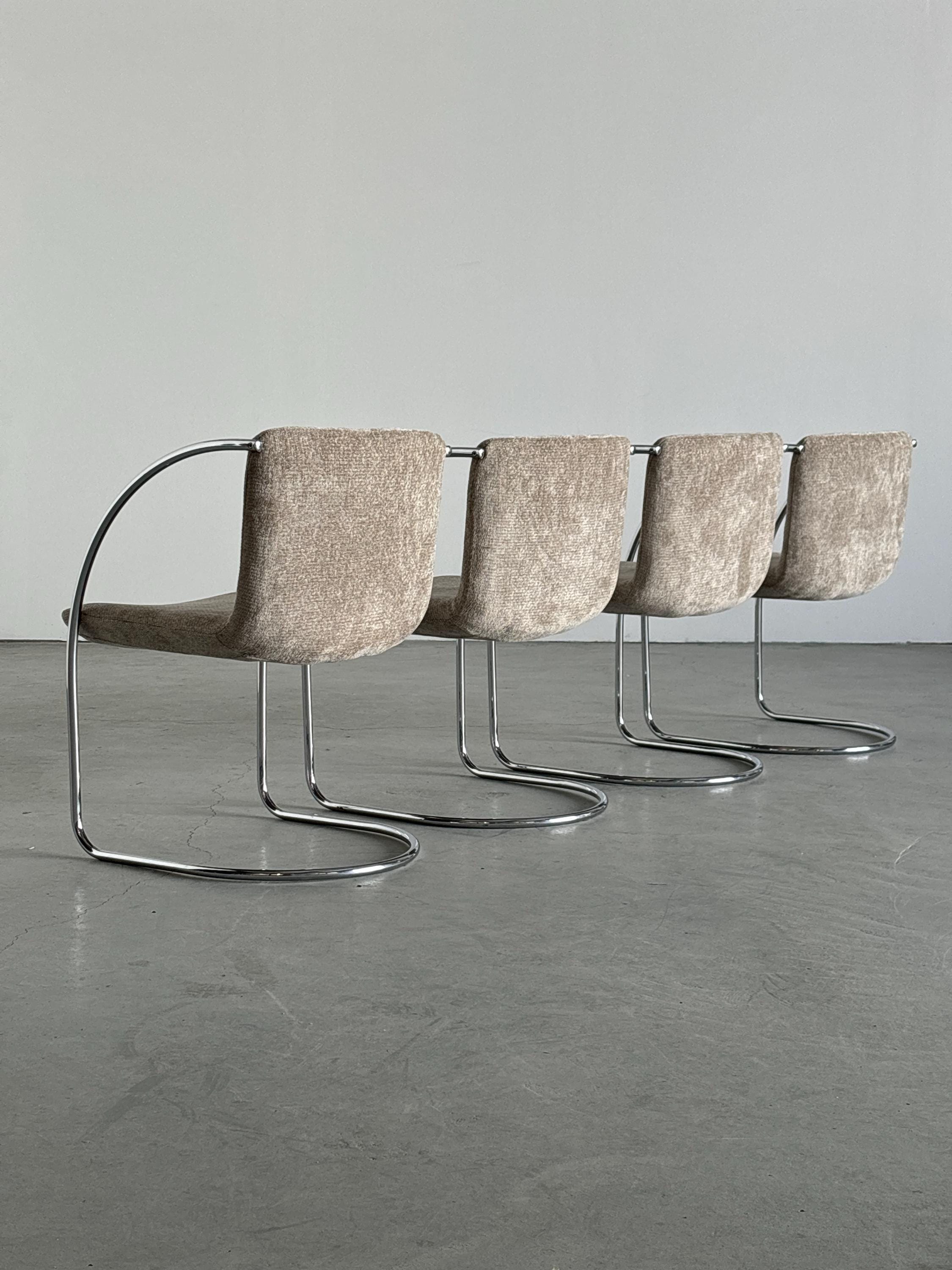 'Lens' Dining Chairs by Giovanni Offredi for Saporiti
