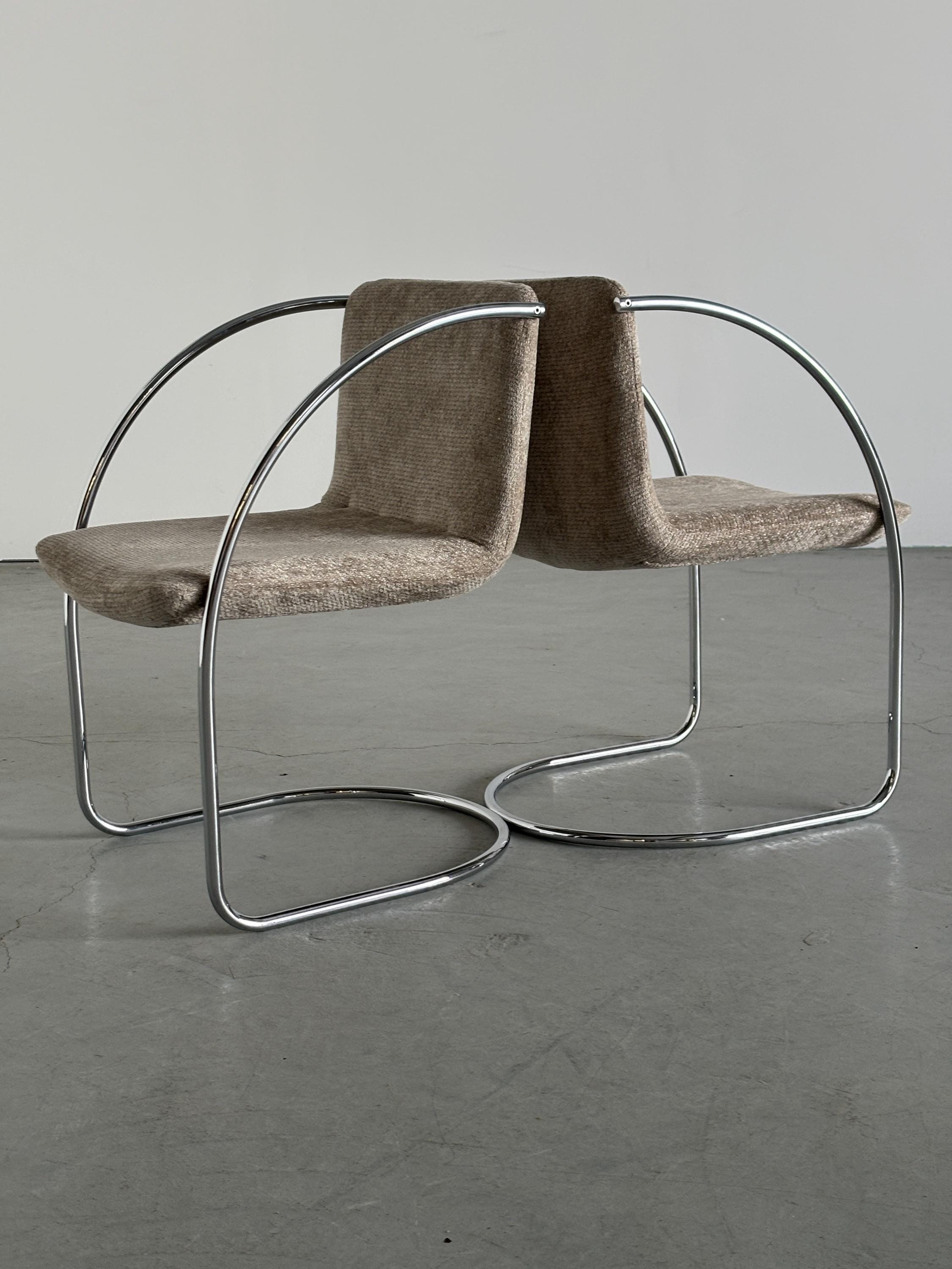 'Lens' Dining Chairs by Giovanni Offredi for Saporiti