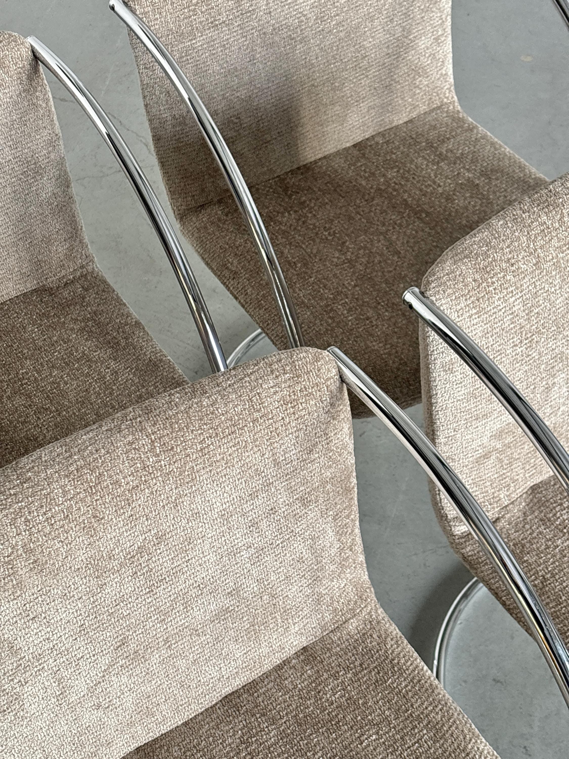 'Lens' Dining Chairs by Giovanni Offredi for Saporiti