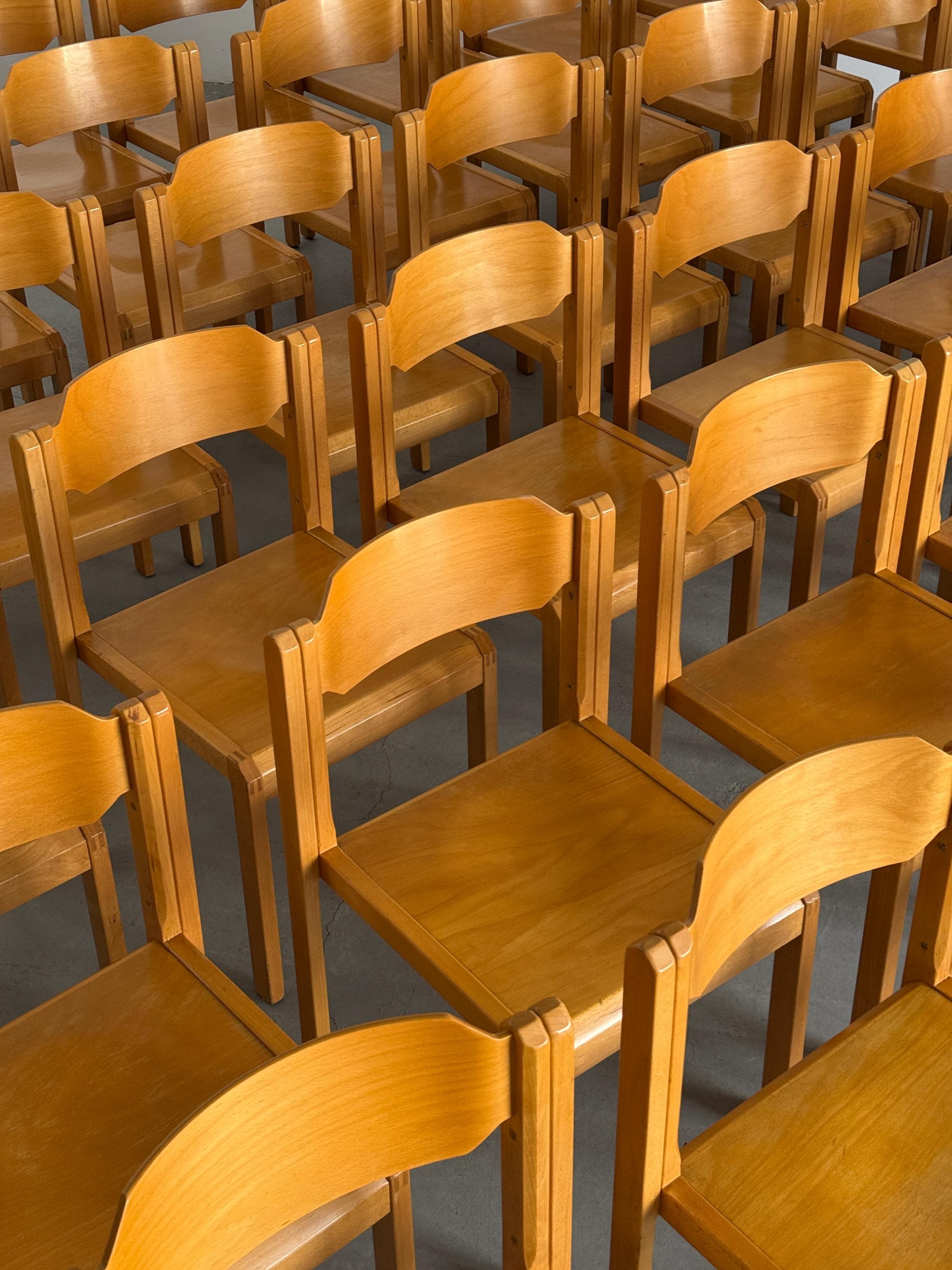 Stackable Dining Chairs in Birch Wood