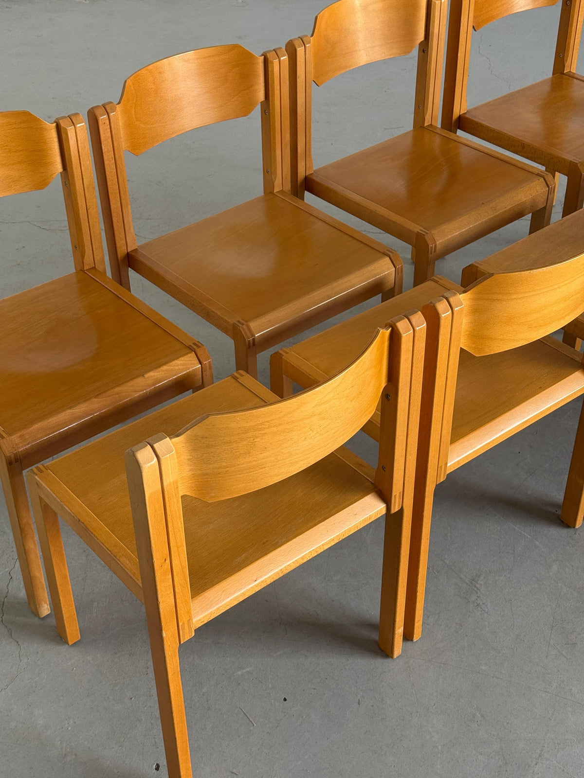 Stackable Dining Chairs in Birch Wood