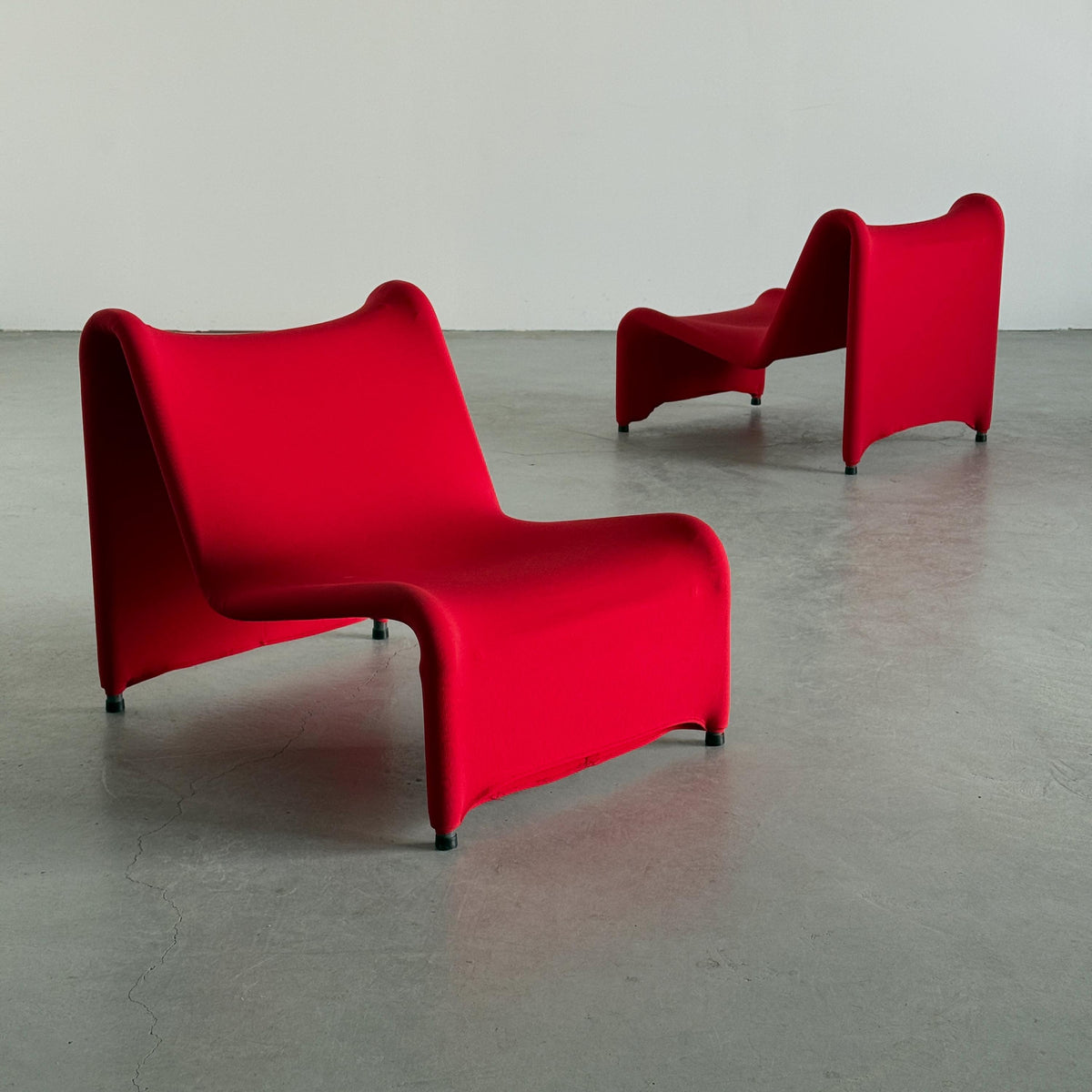 Ikea Årjäng Lounge Chairs in Red Upholstery