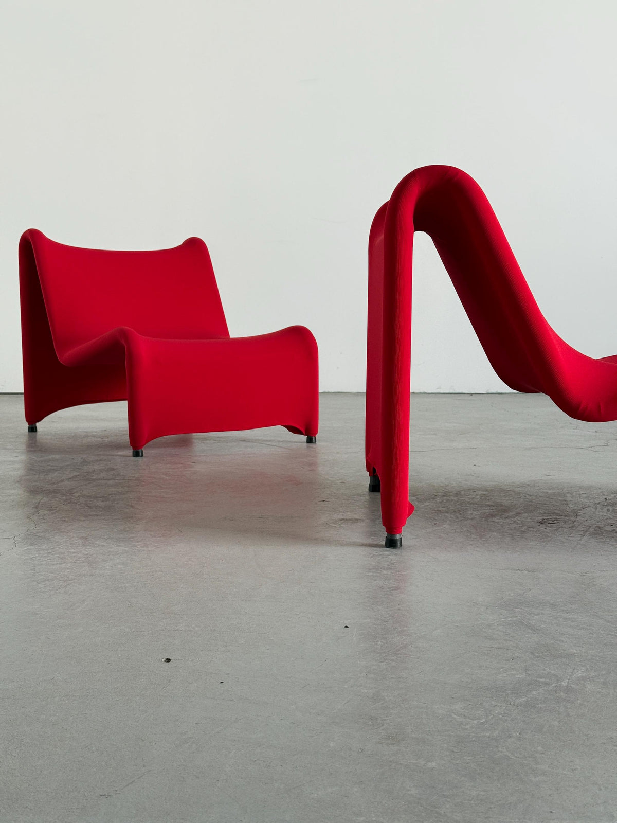 Ikea Årjäng Lounge Chairs in Red Upholstery