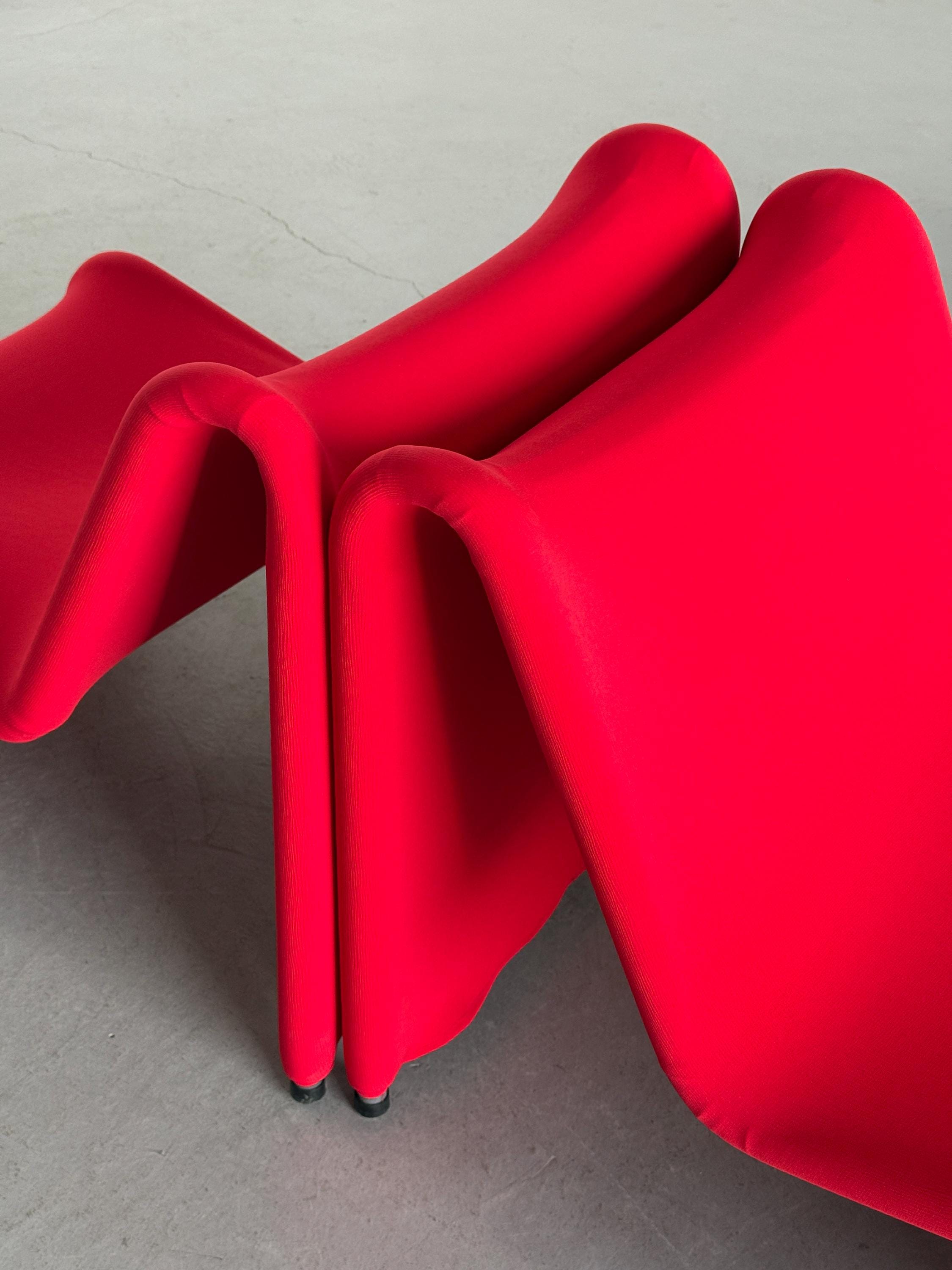 Ikea Årjäng Lounge Chairs in Red Upholstery