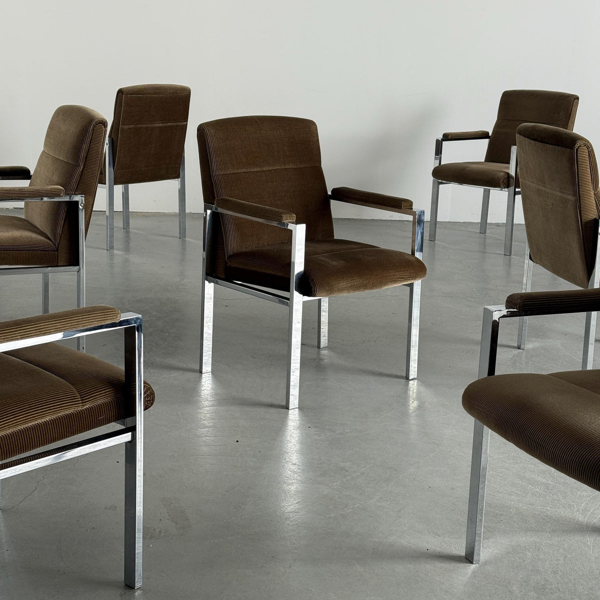 Mid-Century Modern Corduroy Armchairs