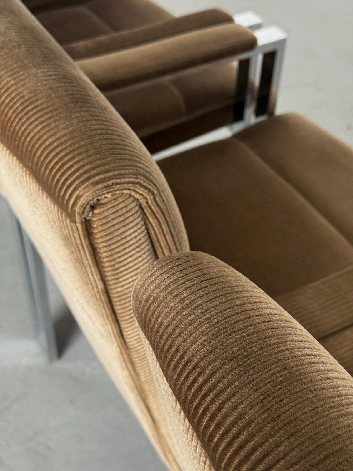 Mid-Century Modern Corduroy Armchairs