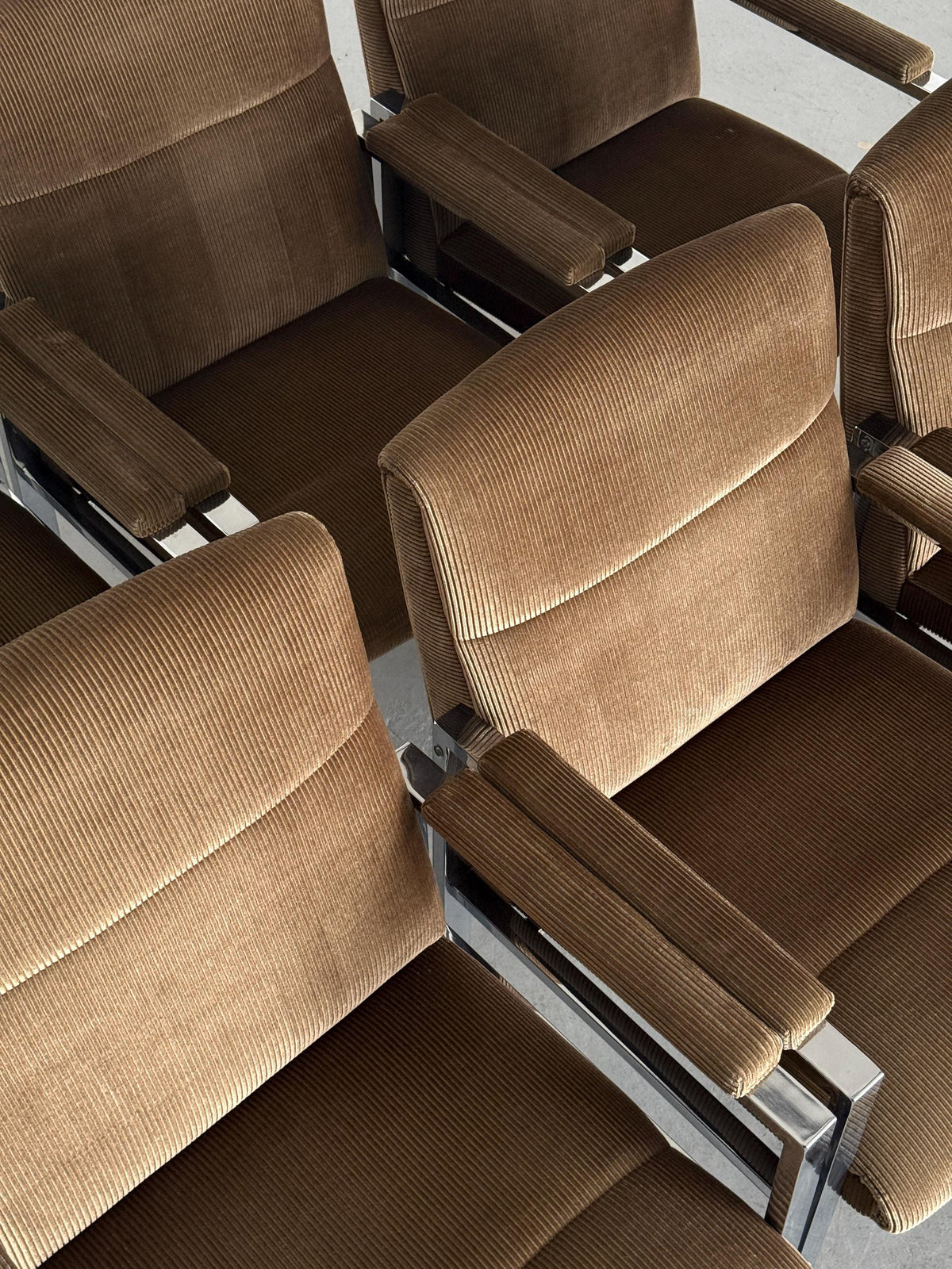 Mid-Century Modern Corduroy Armchairs