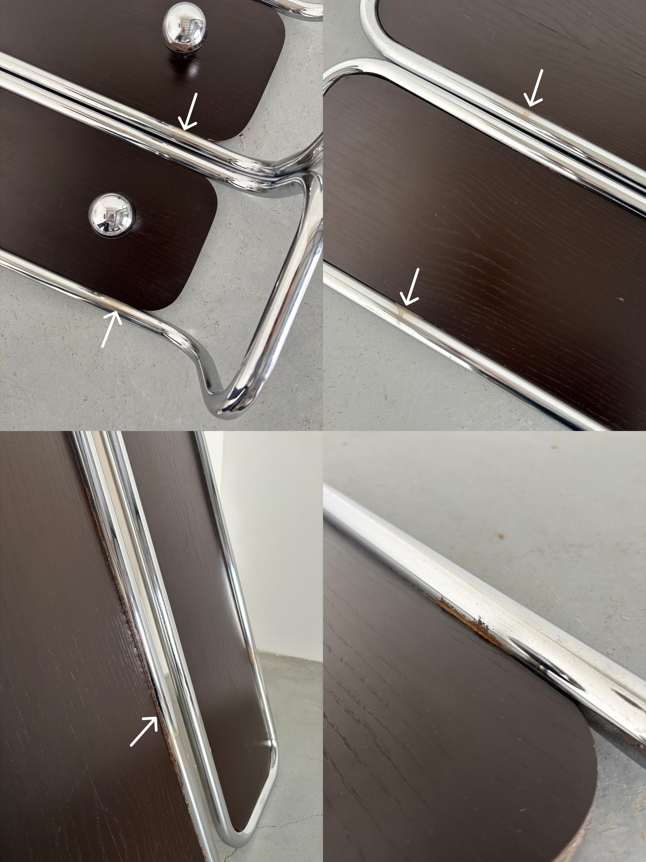 Wall-Mounted Coat Rack in Wood and Chrome