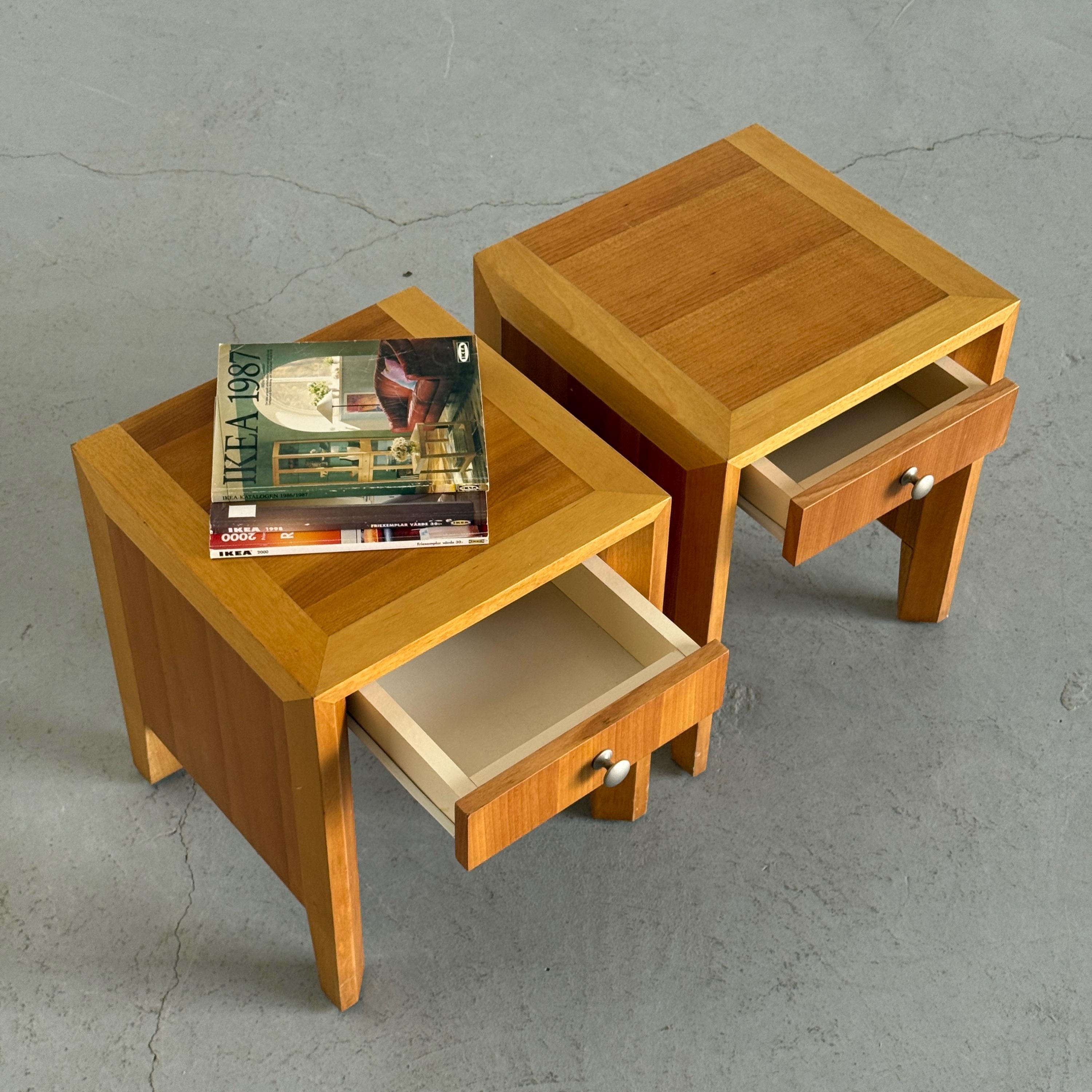 Modernist Geometrical Bedside Tables