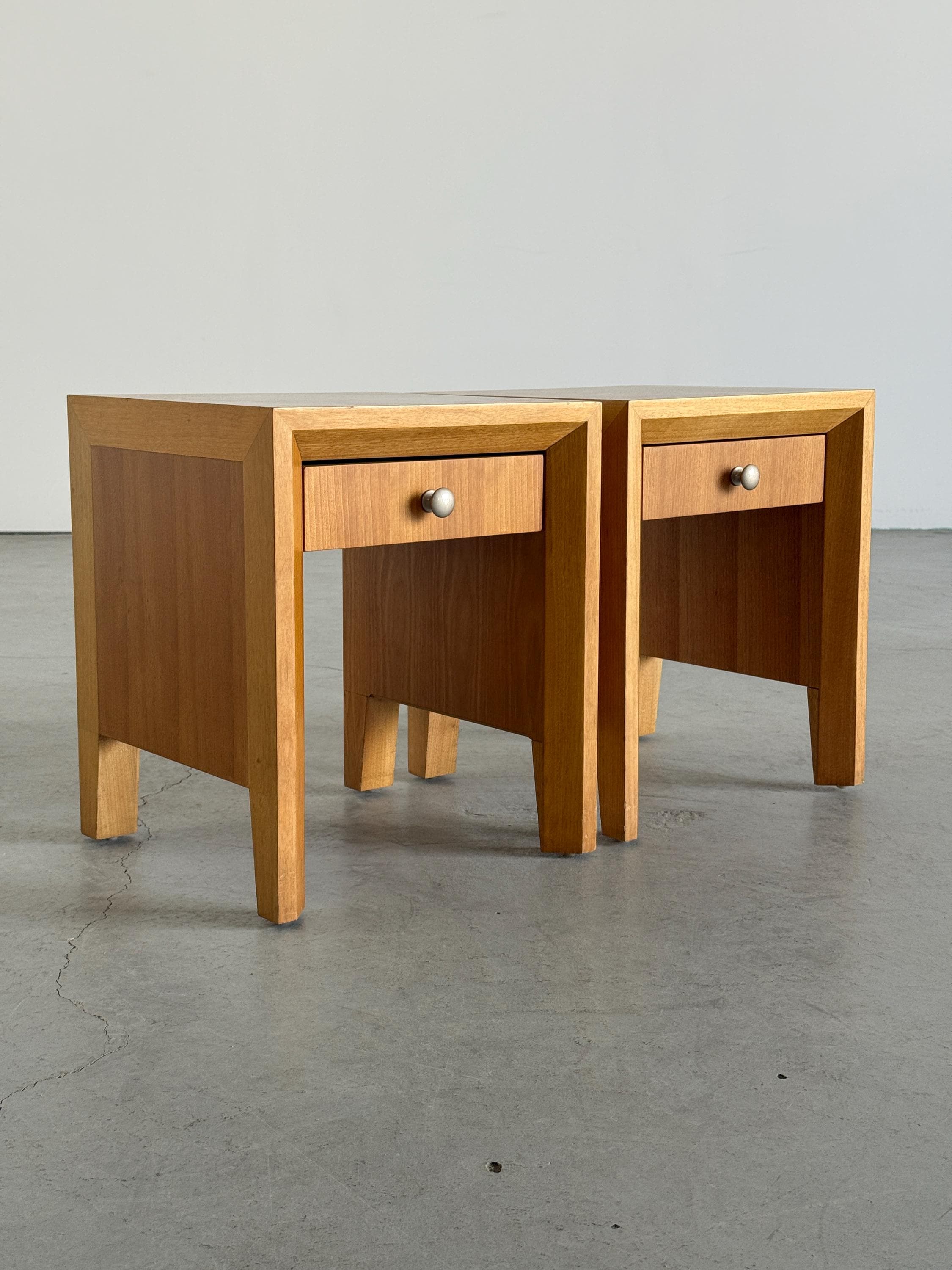 Modernist Geometrical Bedside Tables