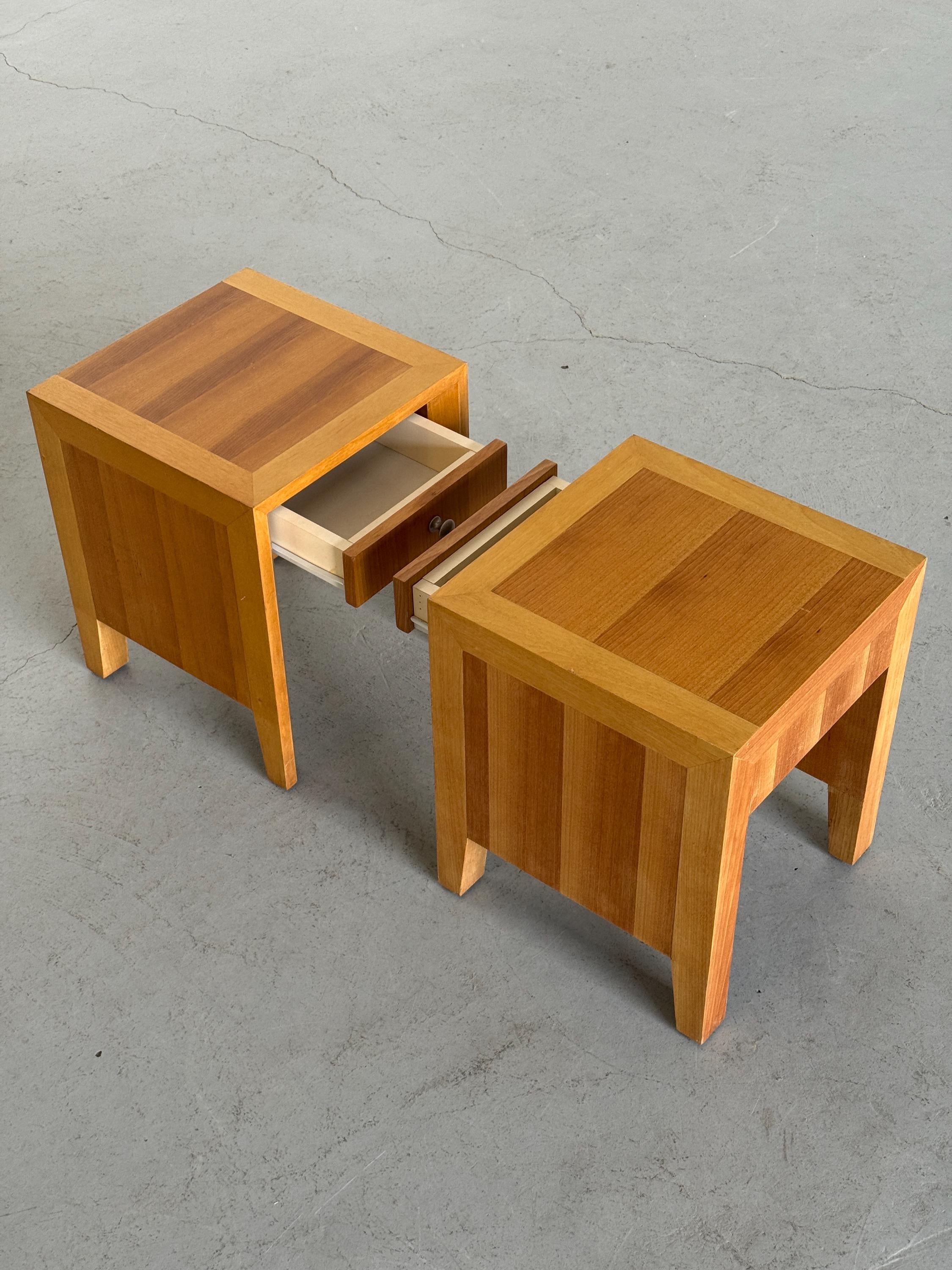 Modernist Geometrical Bedside Tables