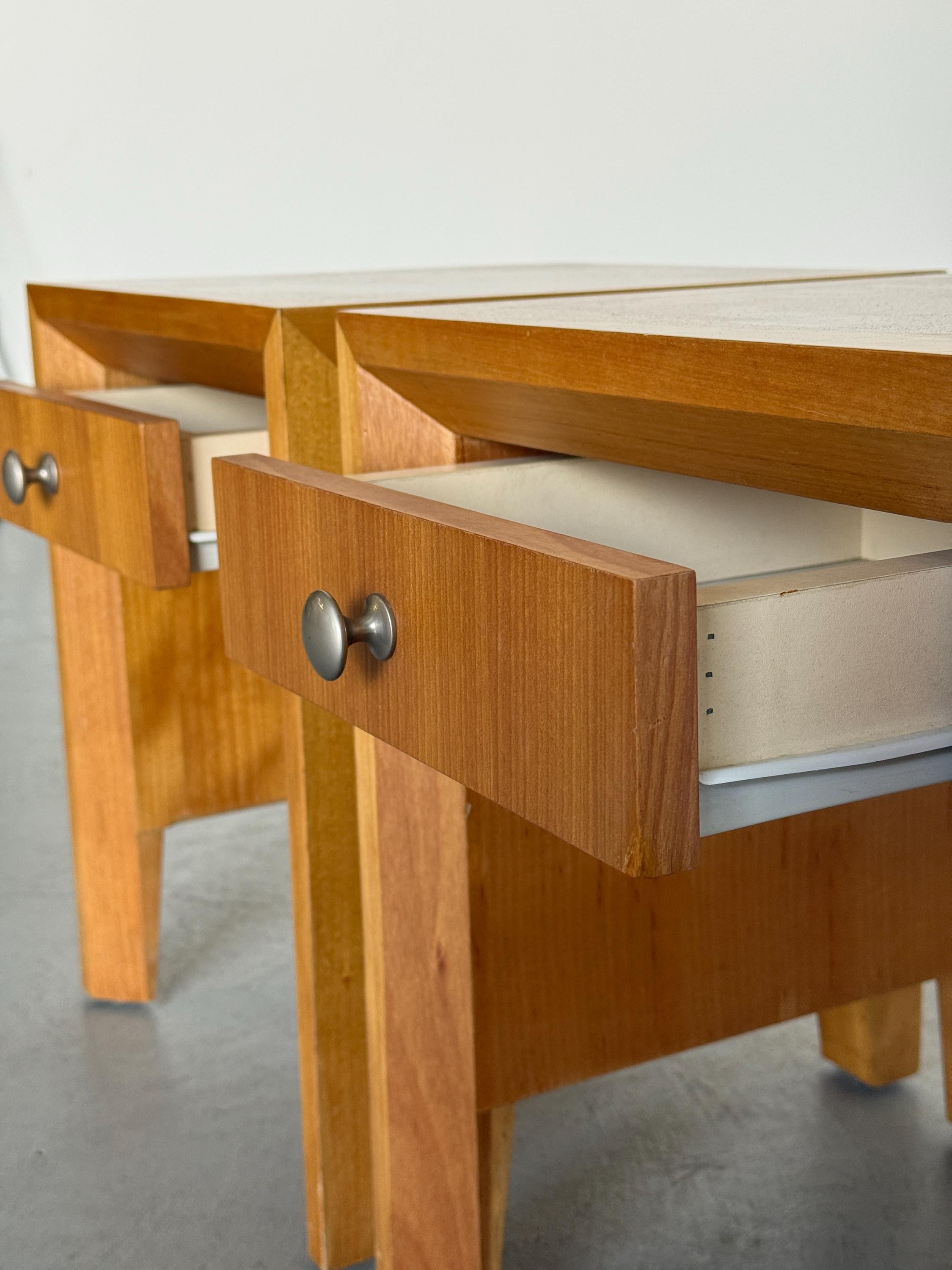 Modernist Geometrical Bedside Tables