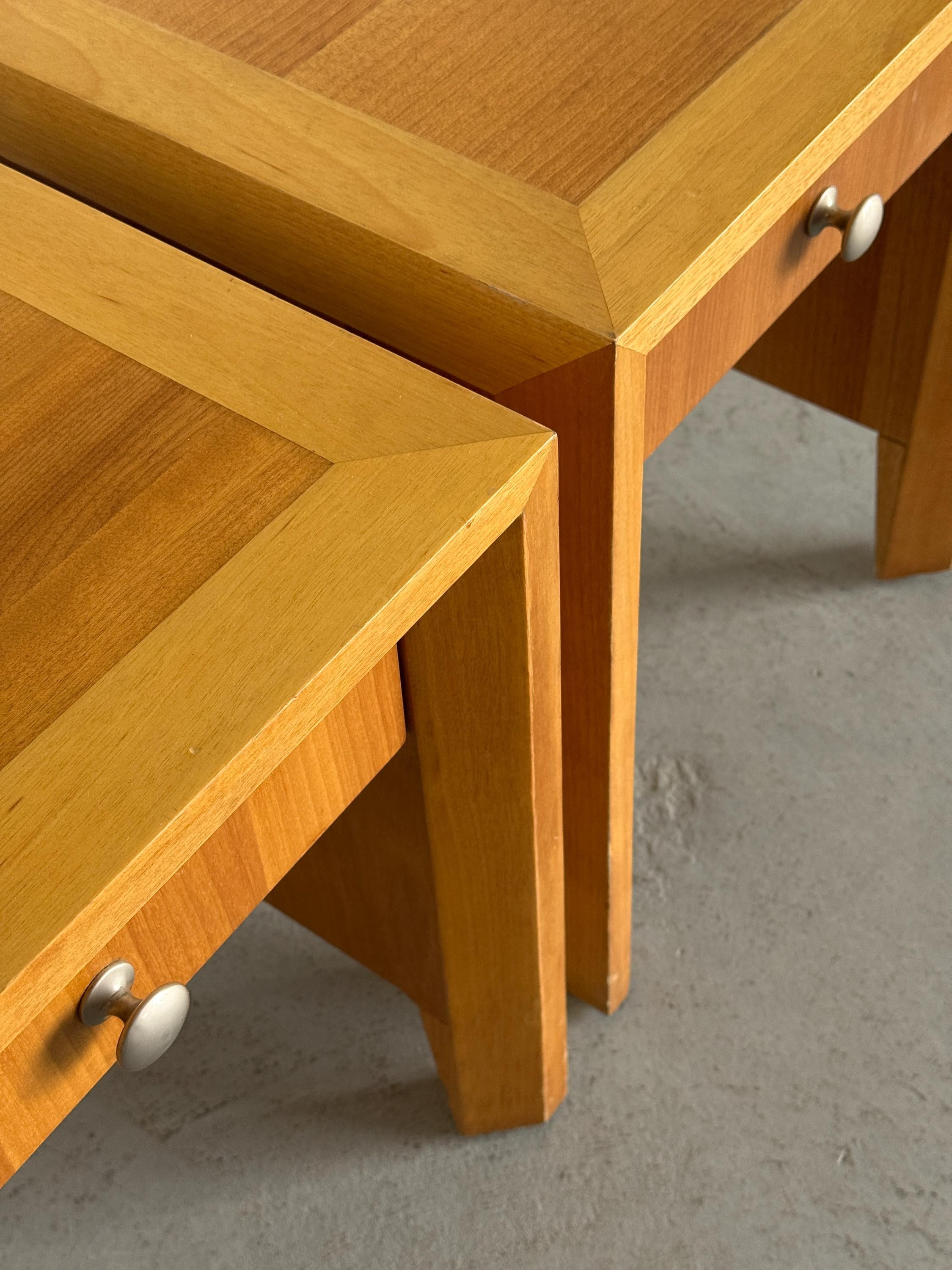 Modernist Geometrical Bedside Tables