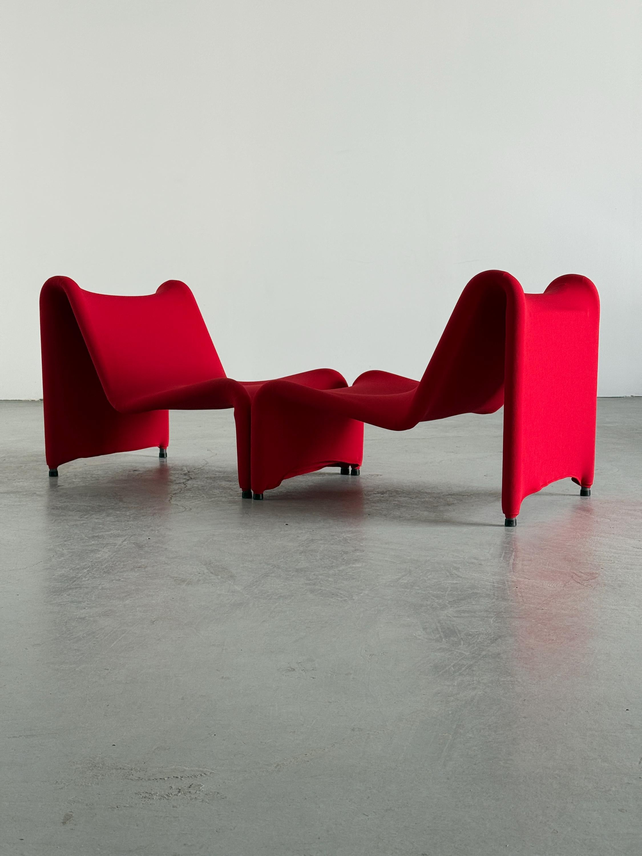 Ikea Årjäng Lounge Chairs in Red Upholstery