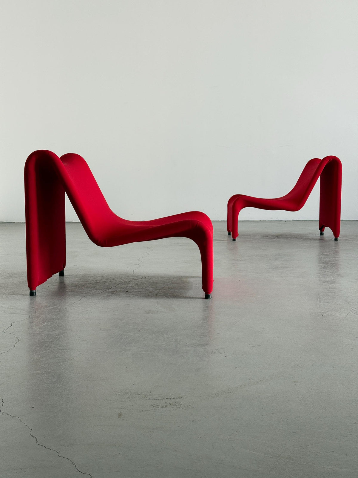 Ikea Årjäng Lounge Chairs in Red Upholstery