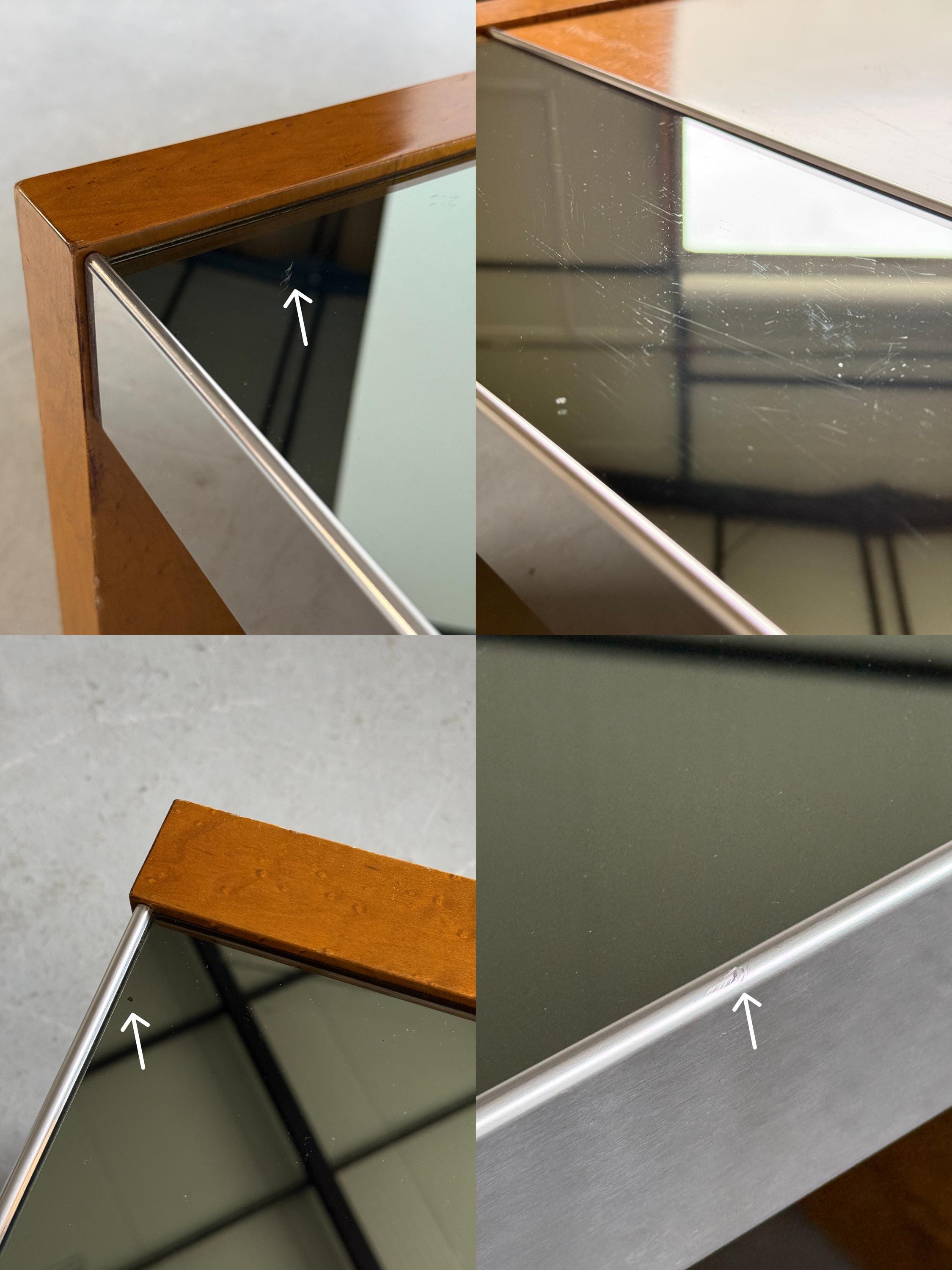 Burlwood Mirrored Coffee Table