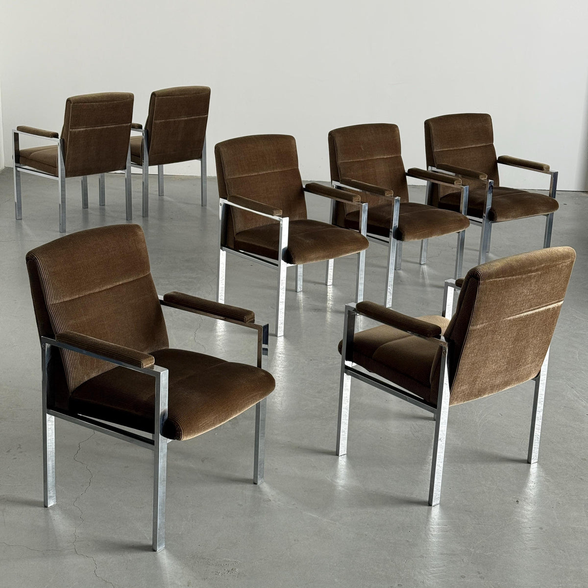 Mid-Century Modern Corduroy Armchairs