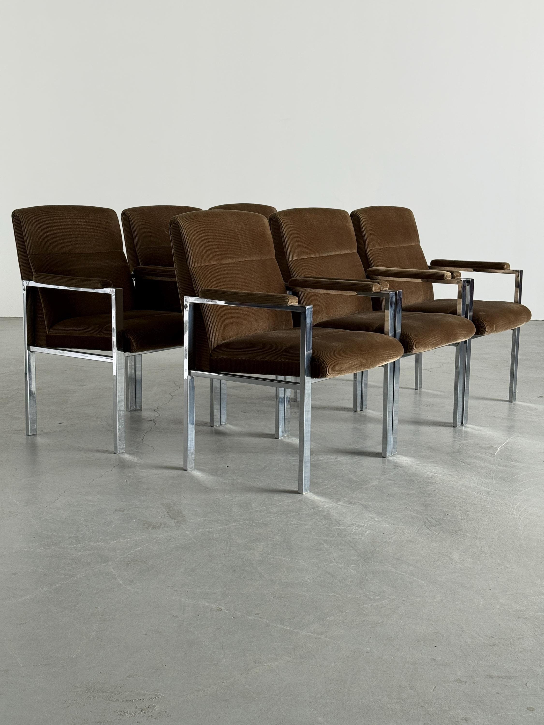 Mid-Century Modern Corduroy Armchairs
