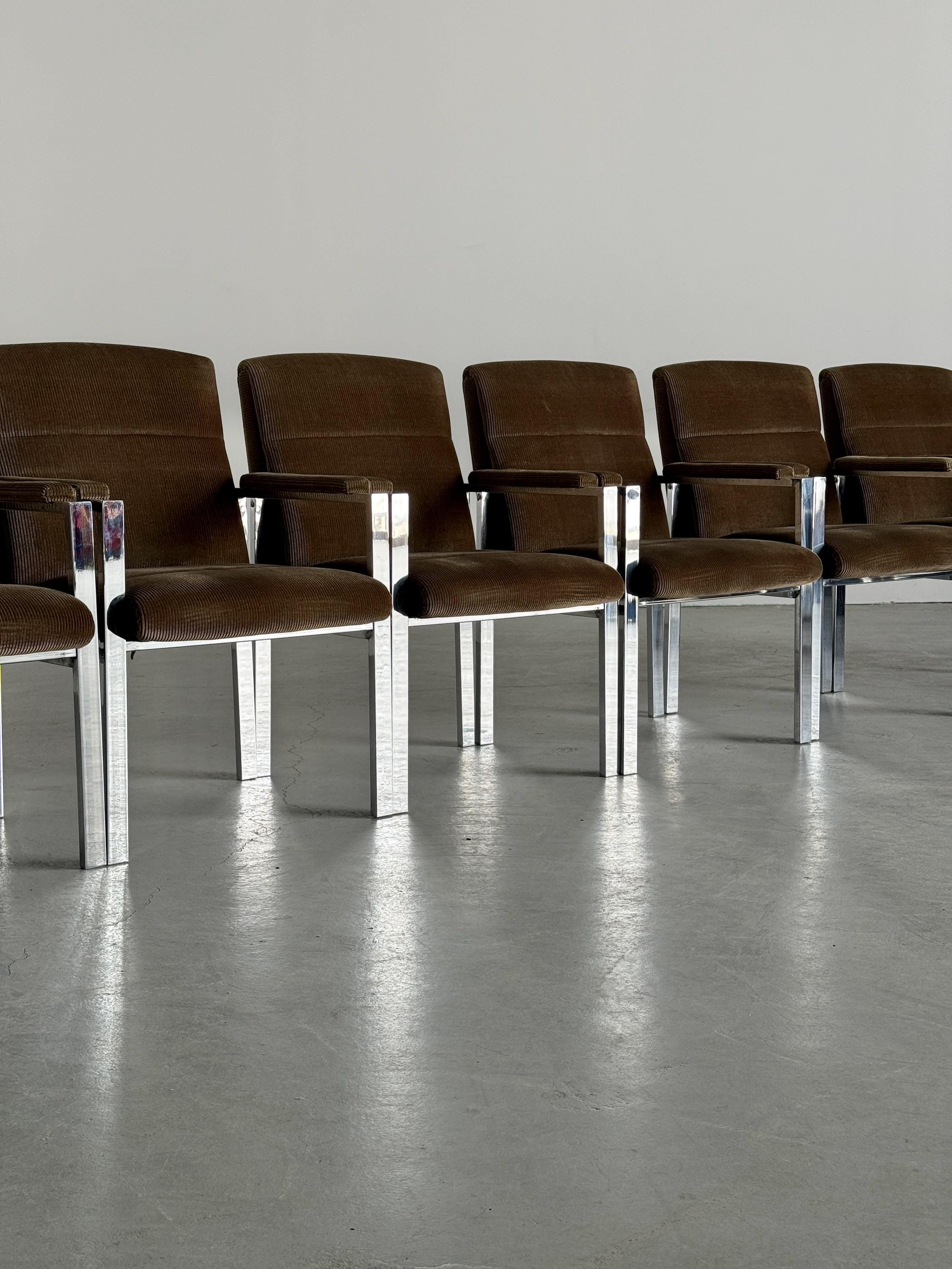 Mid-Century Modern Corduroy Armchairs
