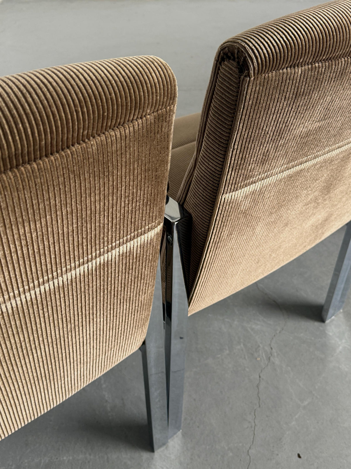 Mid-Century Modern Corduroy Armchairs
