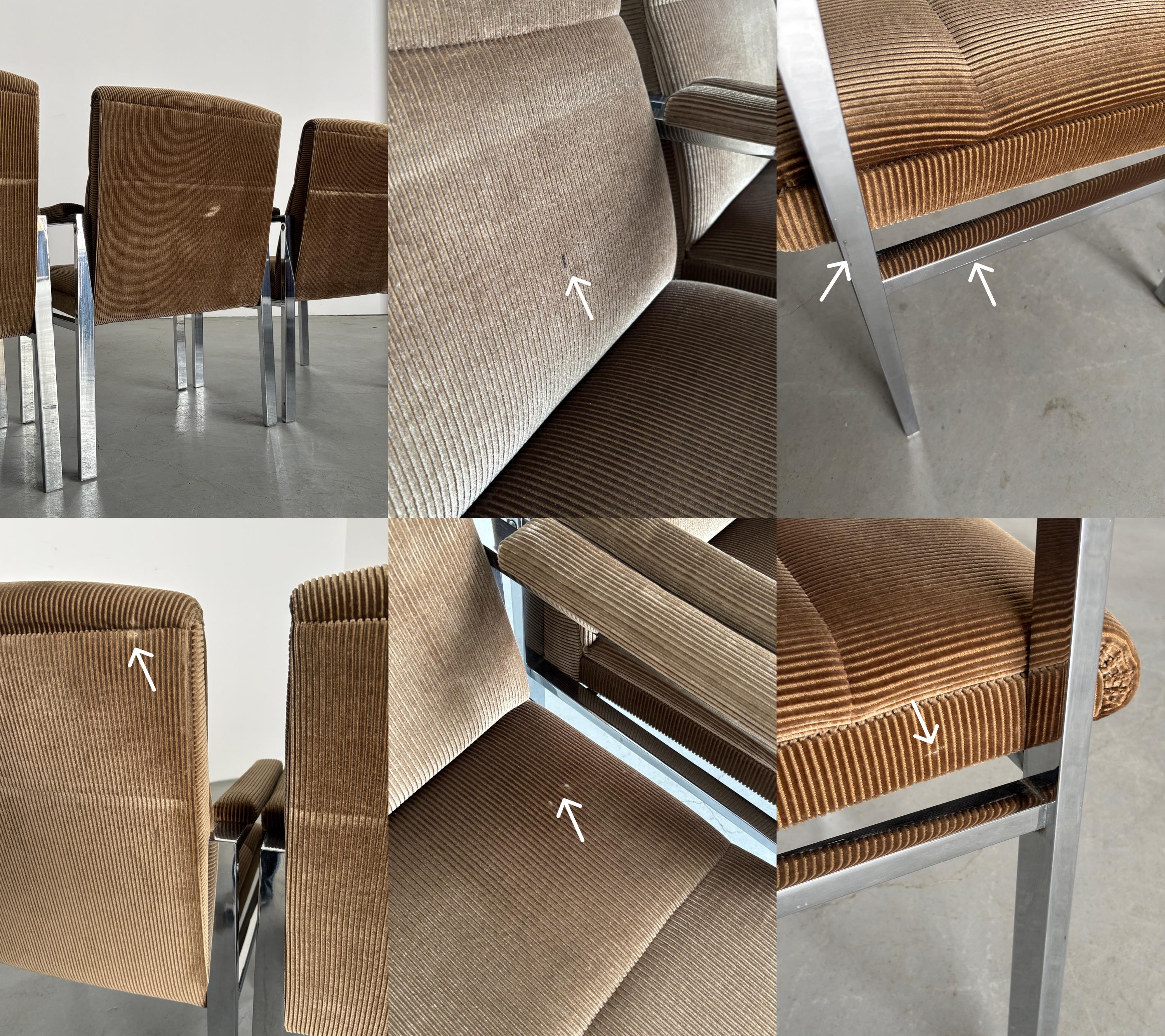 Mid-Century Modern Corduroy Armchairs