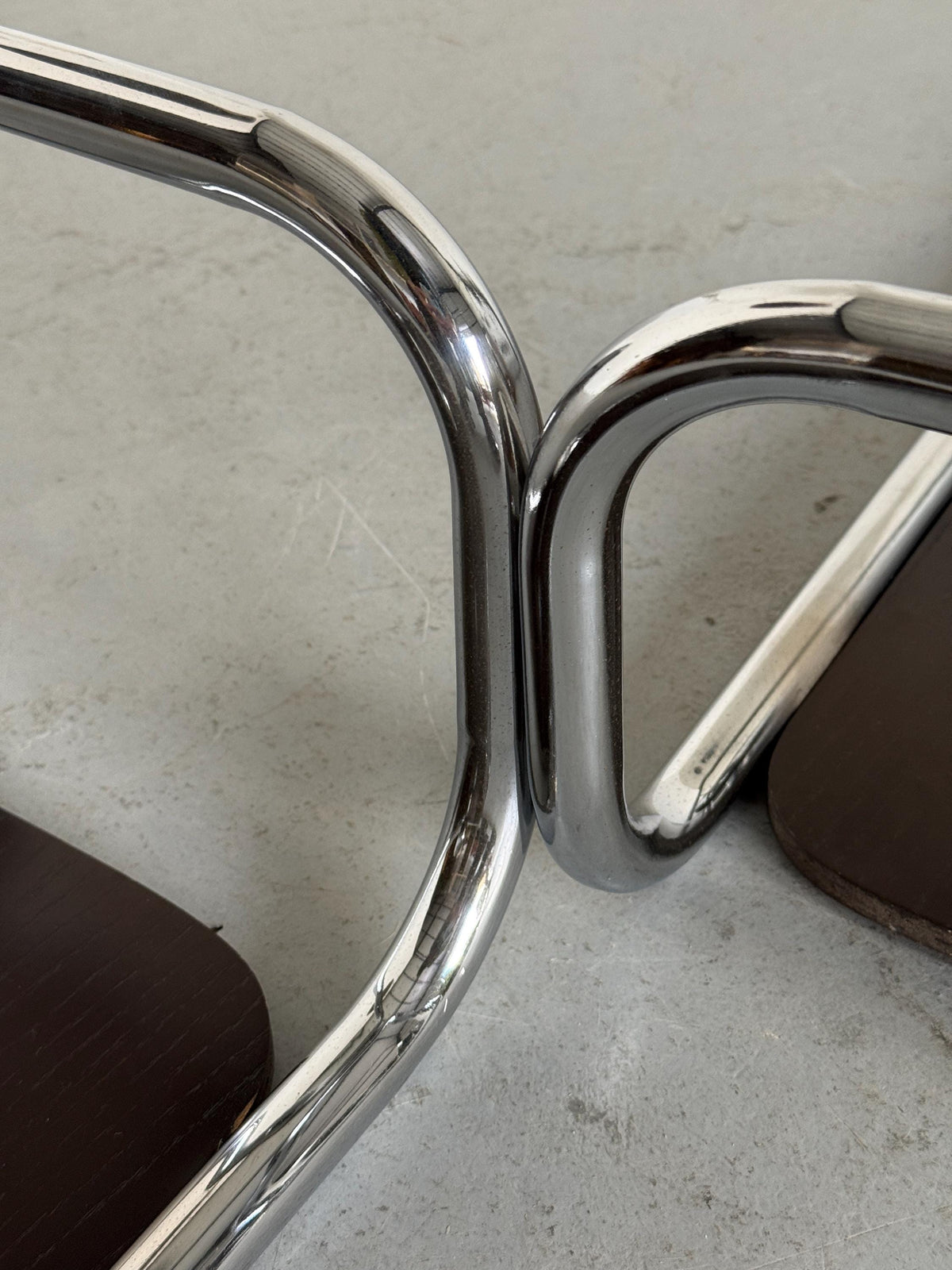 Wall-Mounted Coat Rack in Wood and Chrome