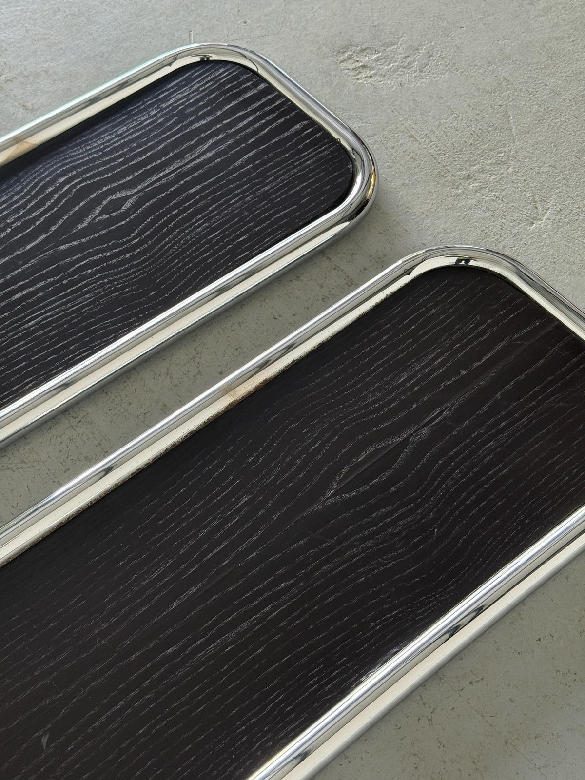 Wall-Mounted Coat Rack in Wood and Chrome