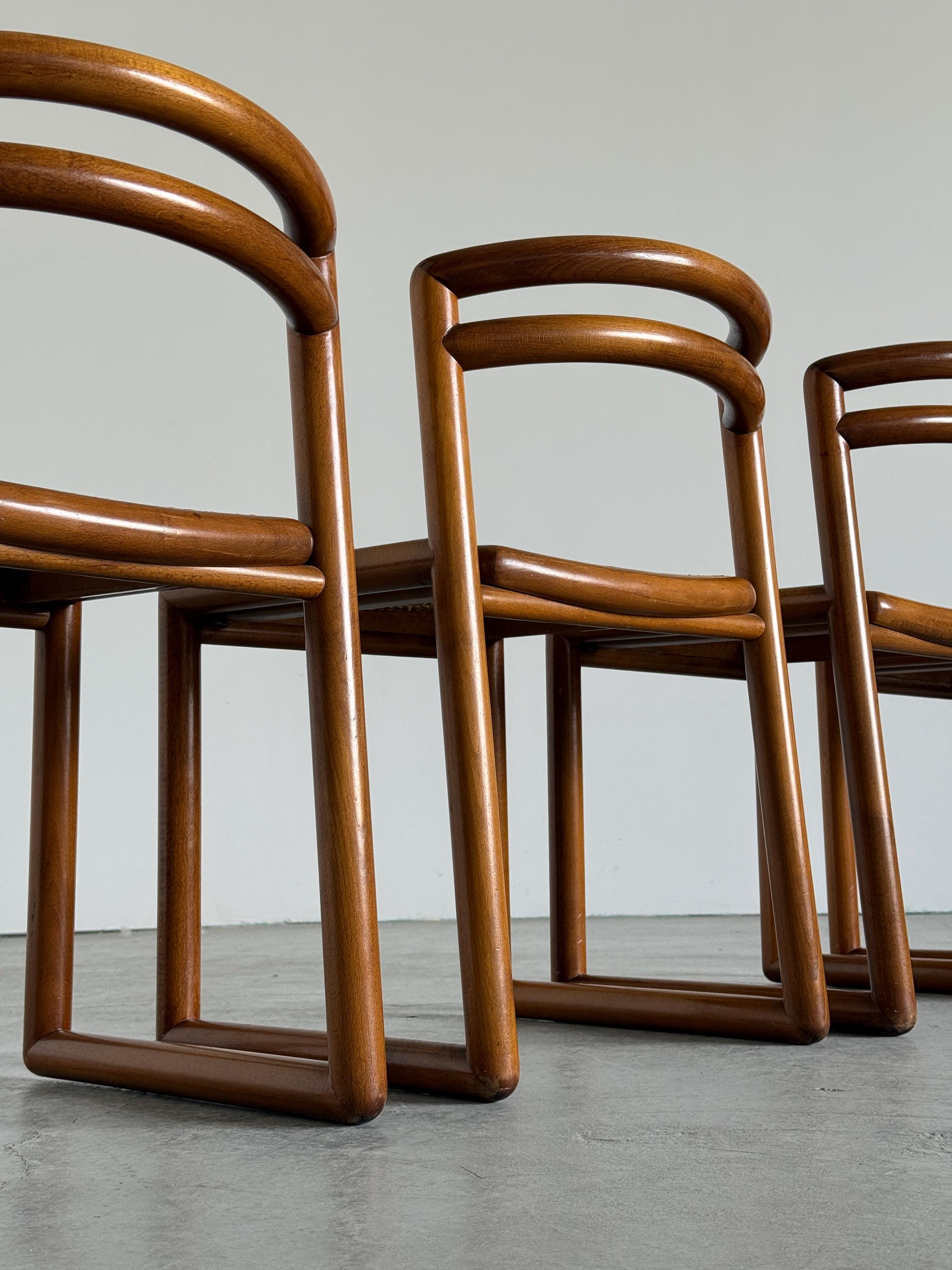 Elegant Solid Wood and Cane Dining Chairs