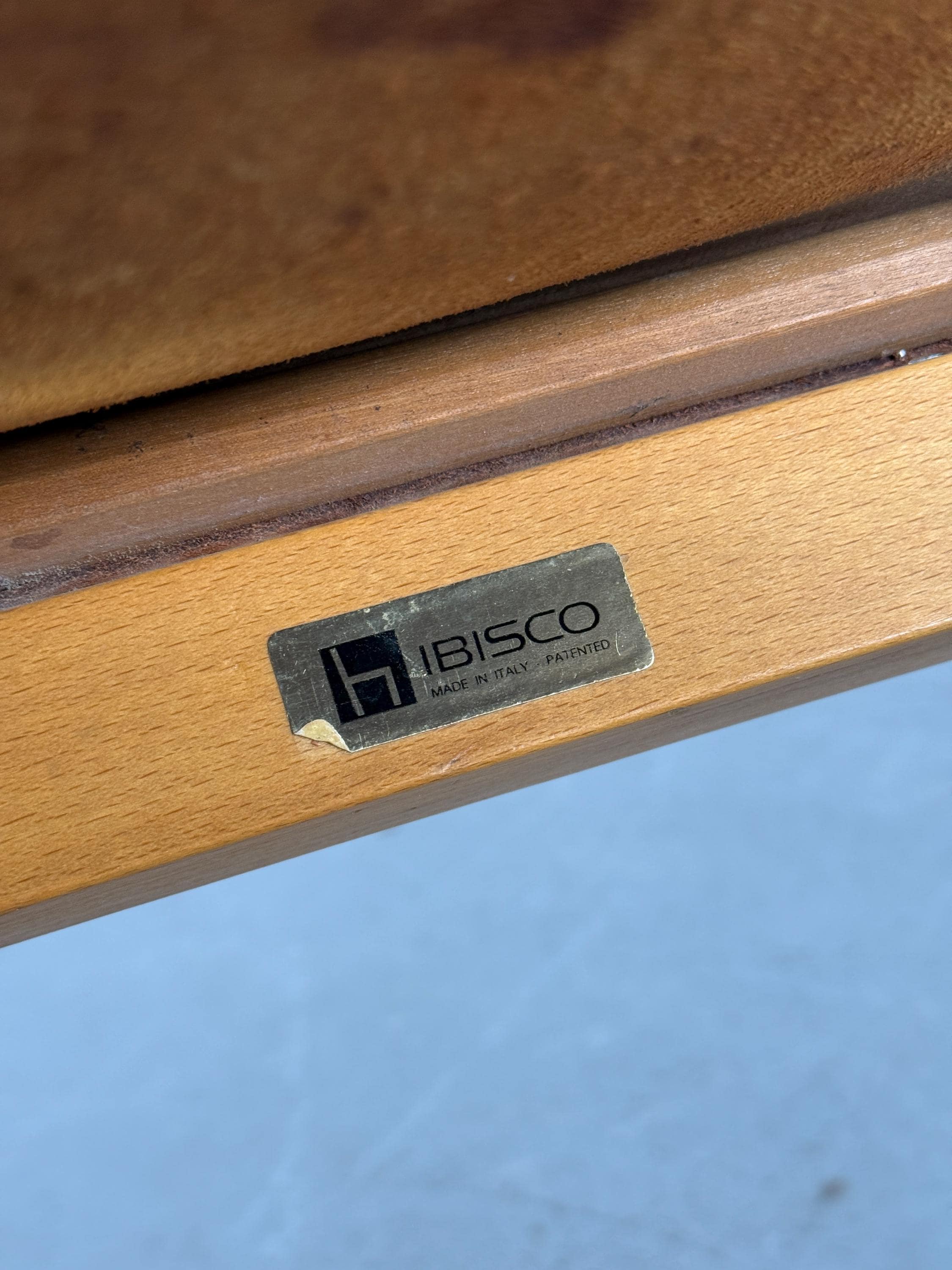 Dining Chair by Ibisco Sedie in Cognac Leather