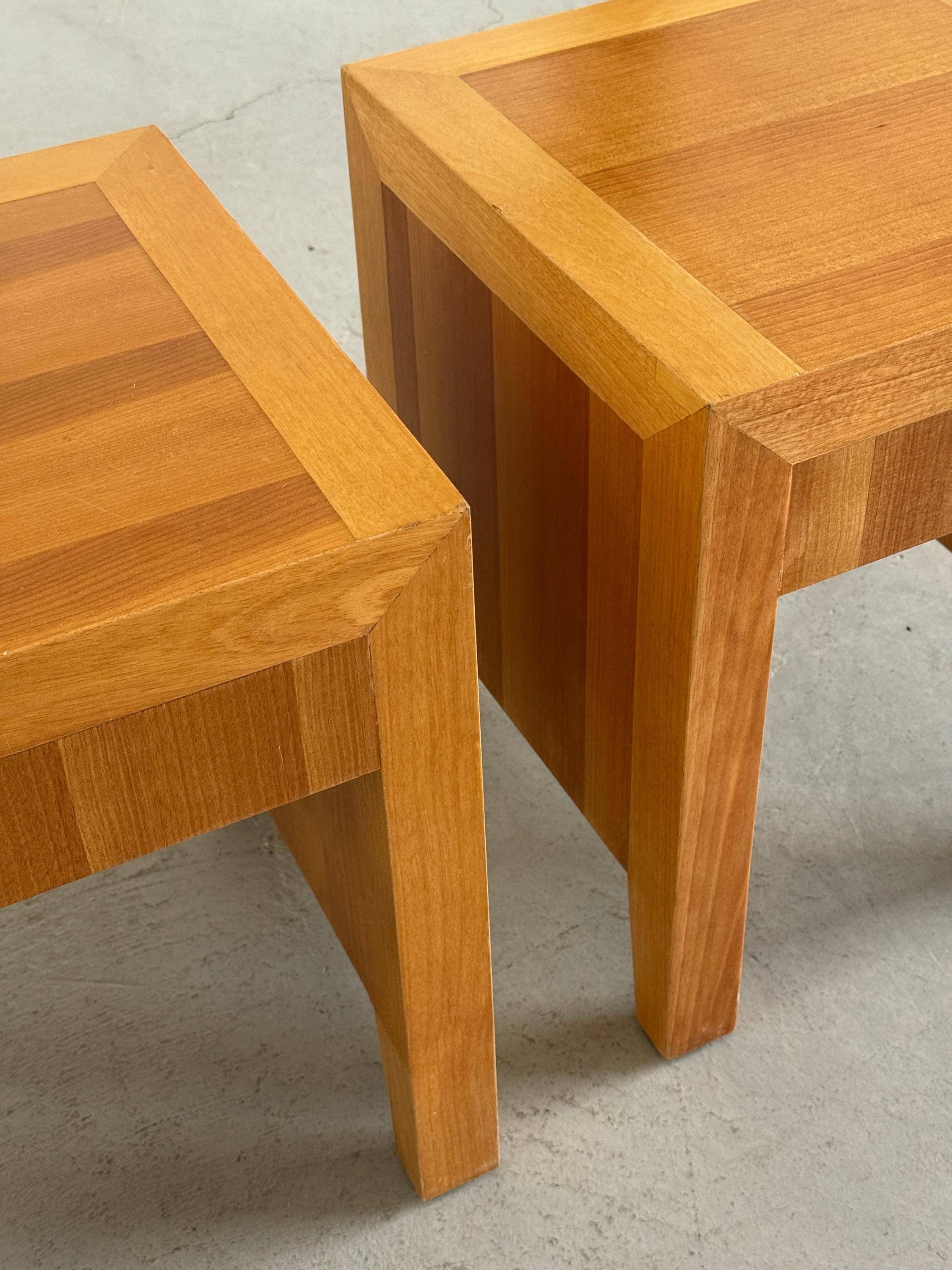 Modernist Geometrical Bedside Tables