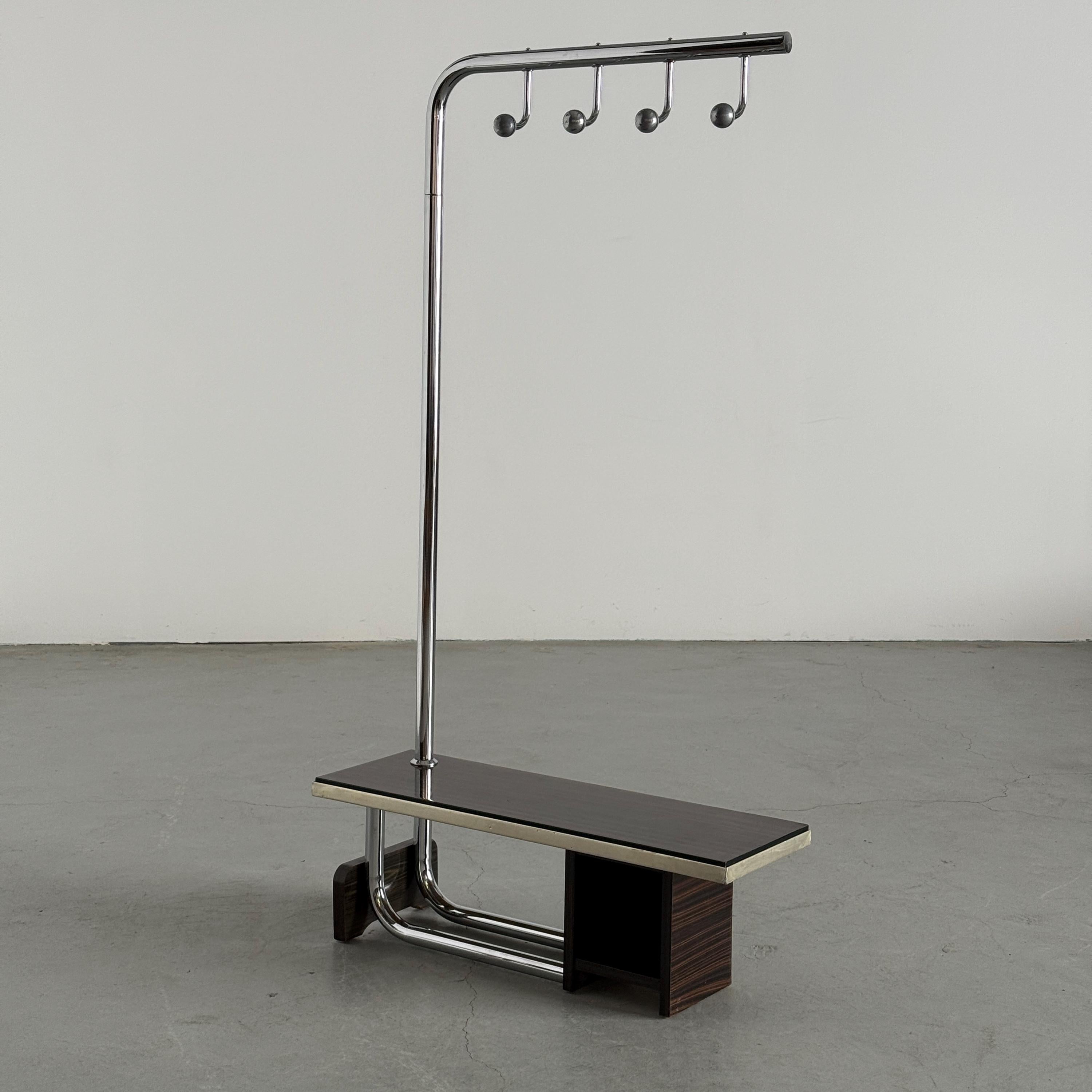 Modernist Coat Rack with Bench