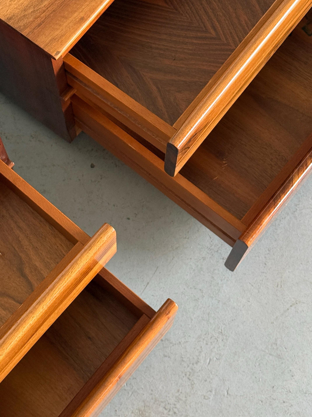 Walnut Nightstands Attributed to Molteni