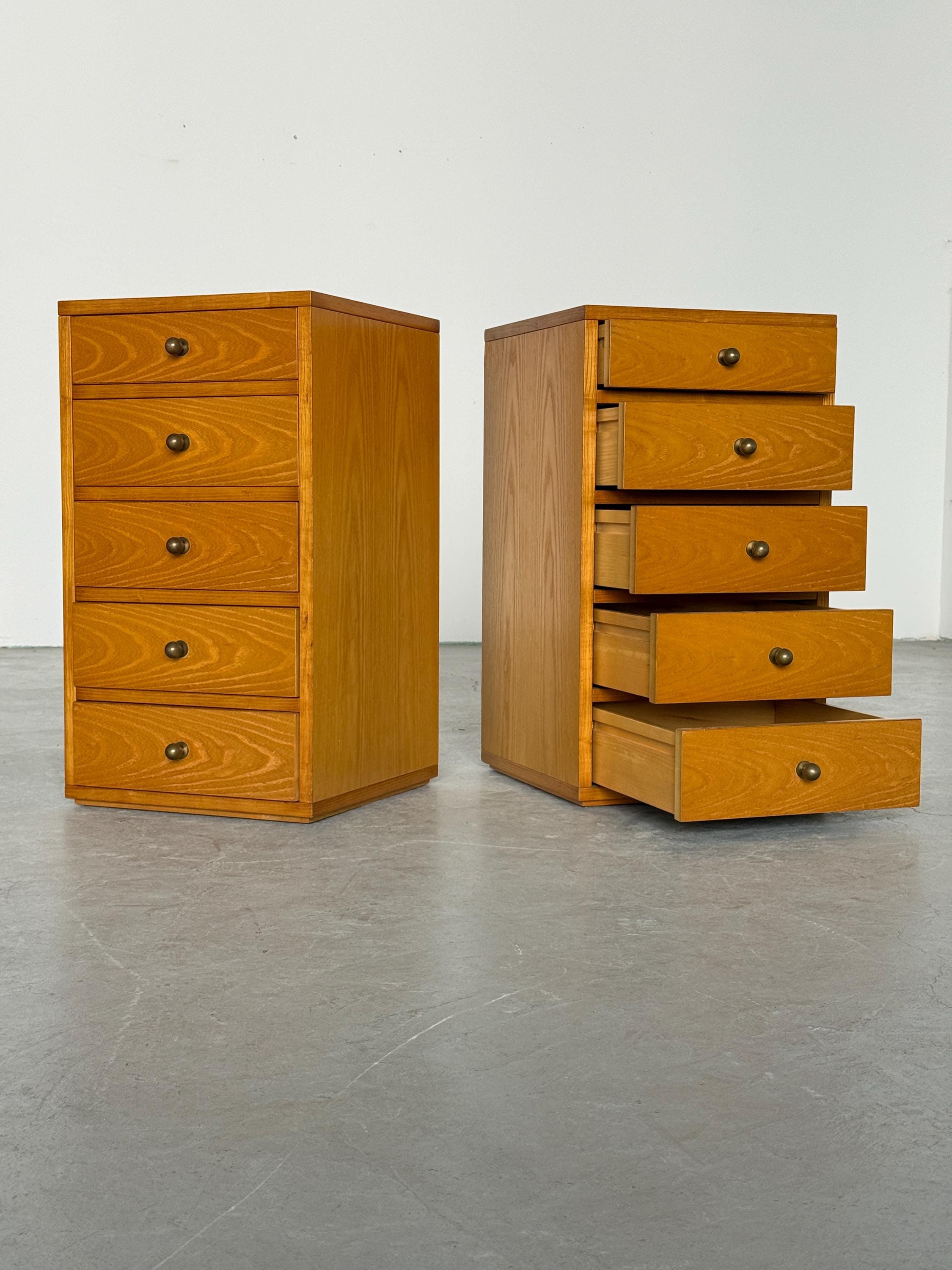 Danish Oak Bedside Chests