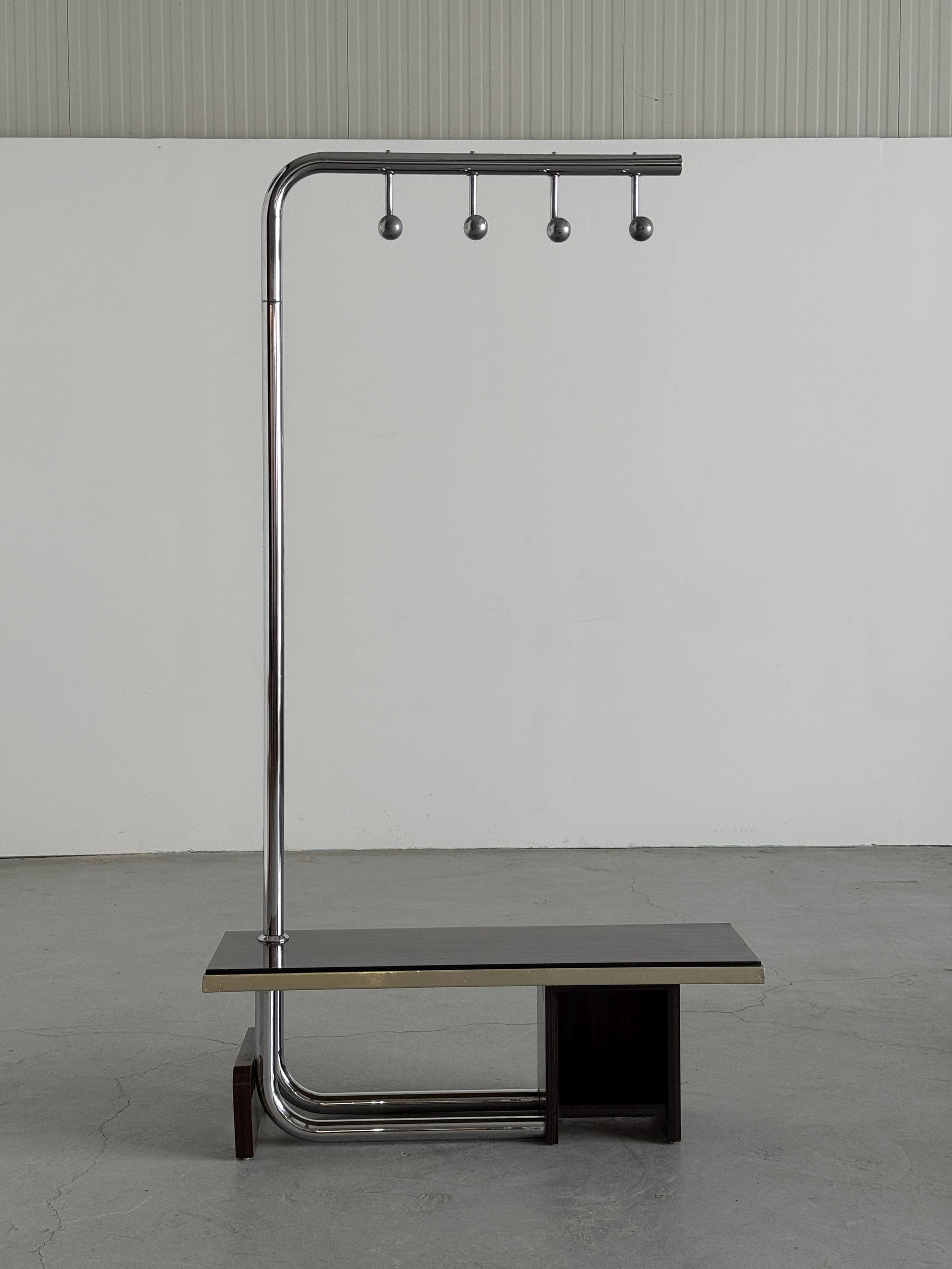 Modernist Coat Rack with Bench