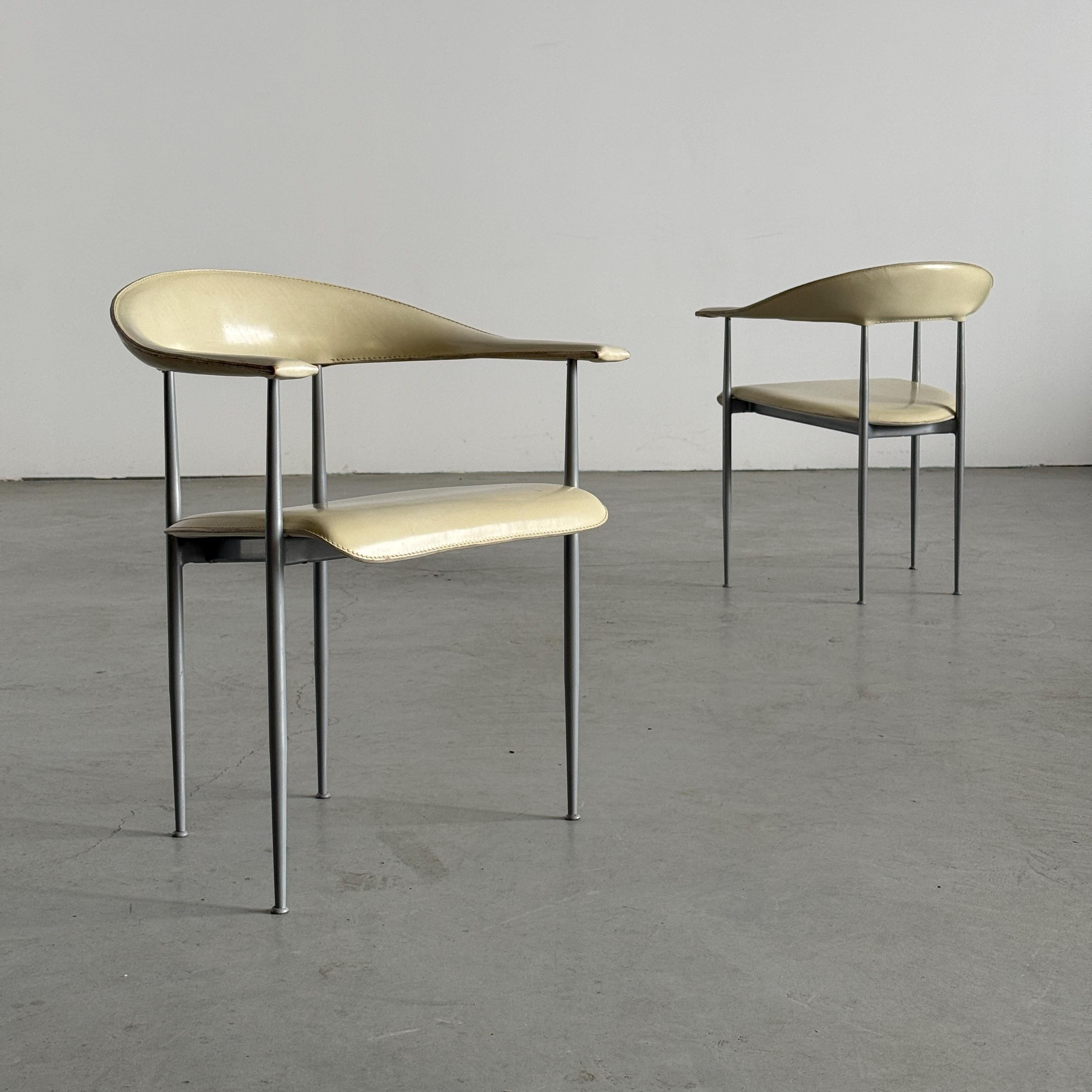 'P40' Dining Chairs by Vegni & Gualtierotti for Fasem