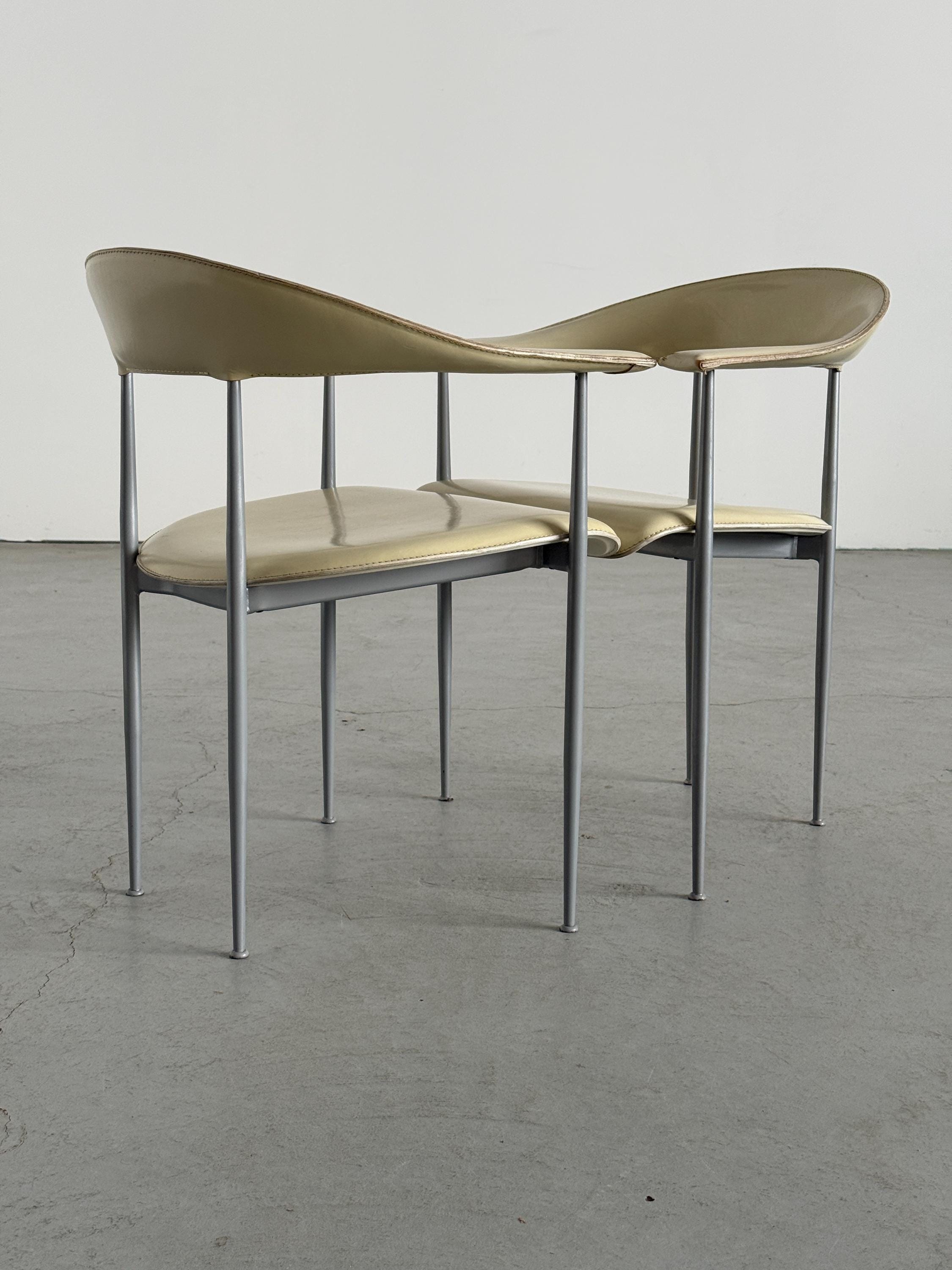 'P40' Dining Chairs by Vegni & Gualtierotti for Fasem