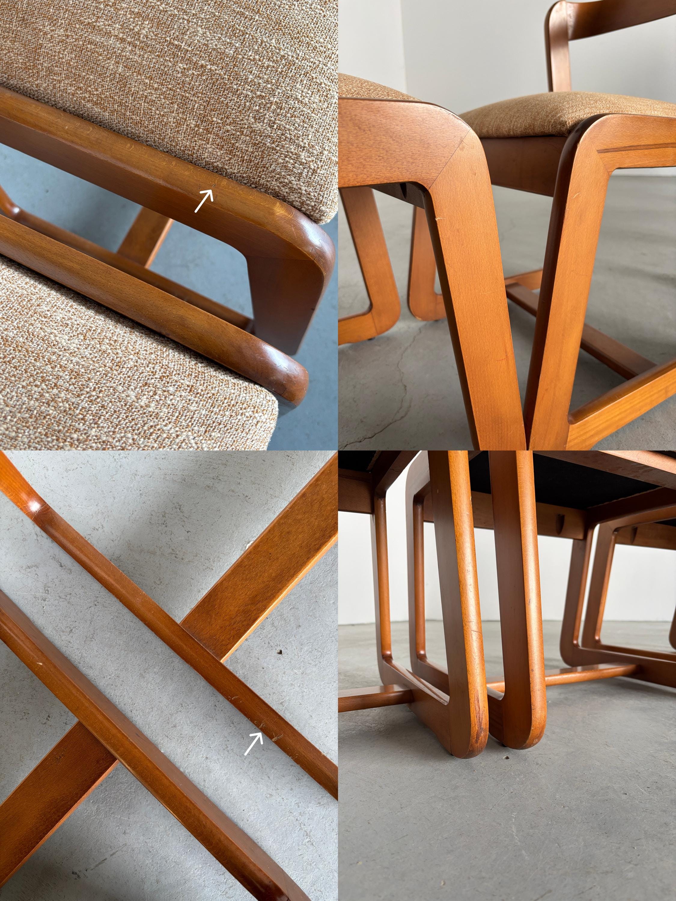Dining Chairs Attributed to Willy Rizzo for Mario Sabot