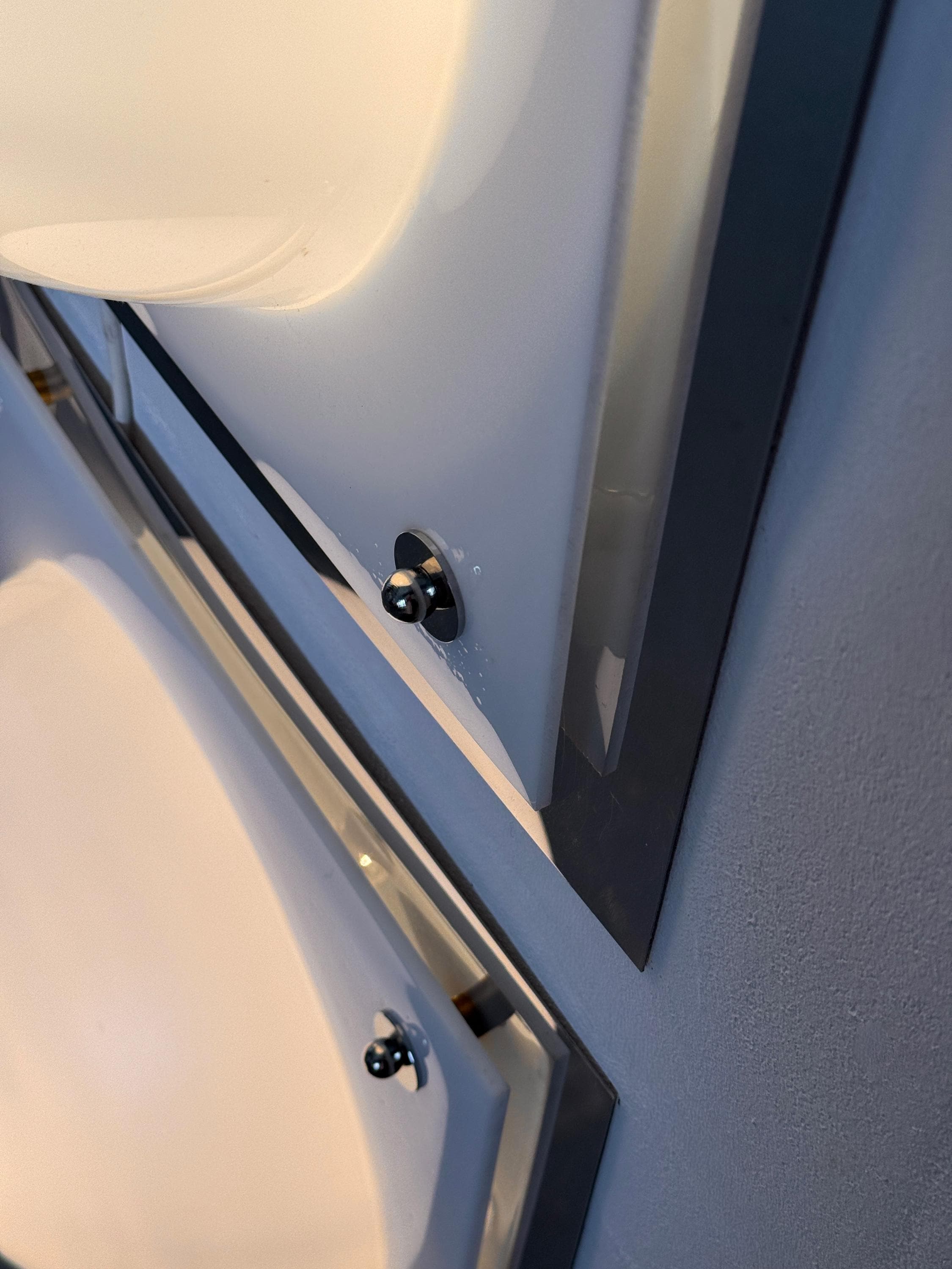 Space Age Wall Light with White Domed Shade
