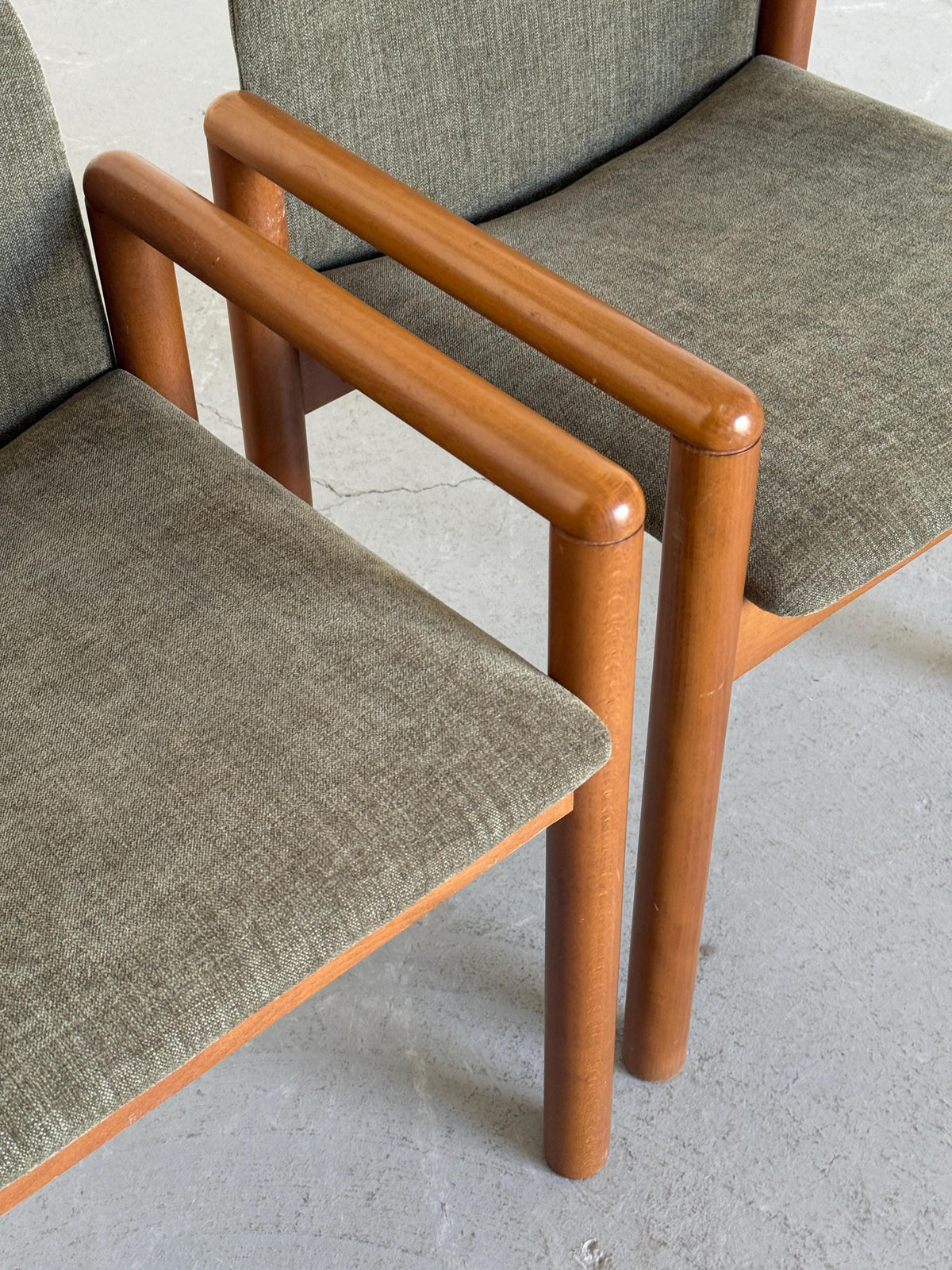 Mid-Century Solid Wood Armchairs