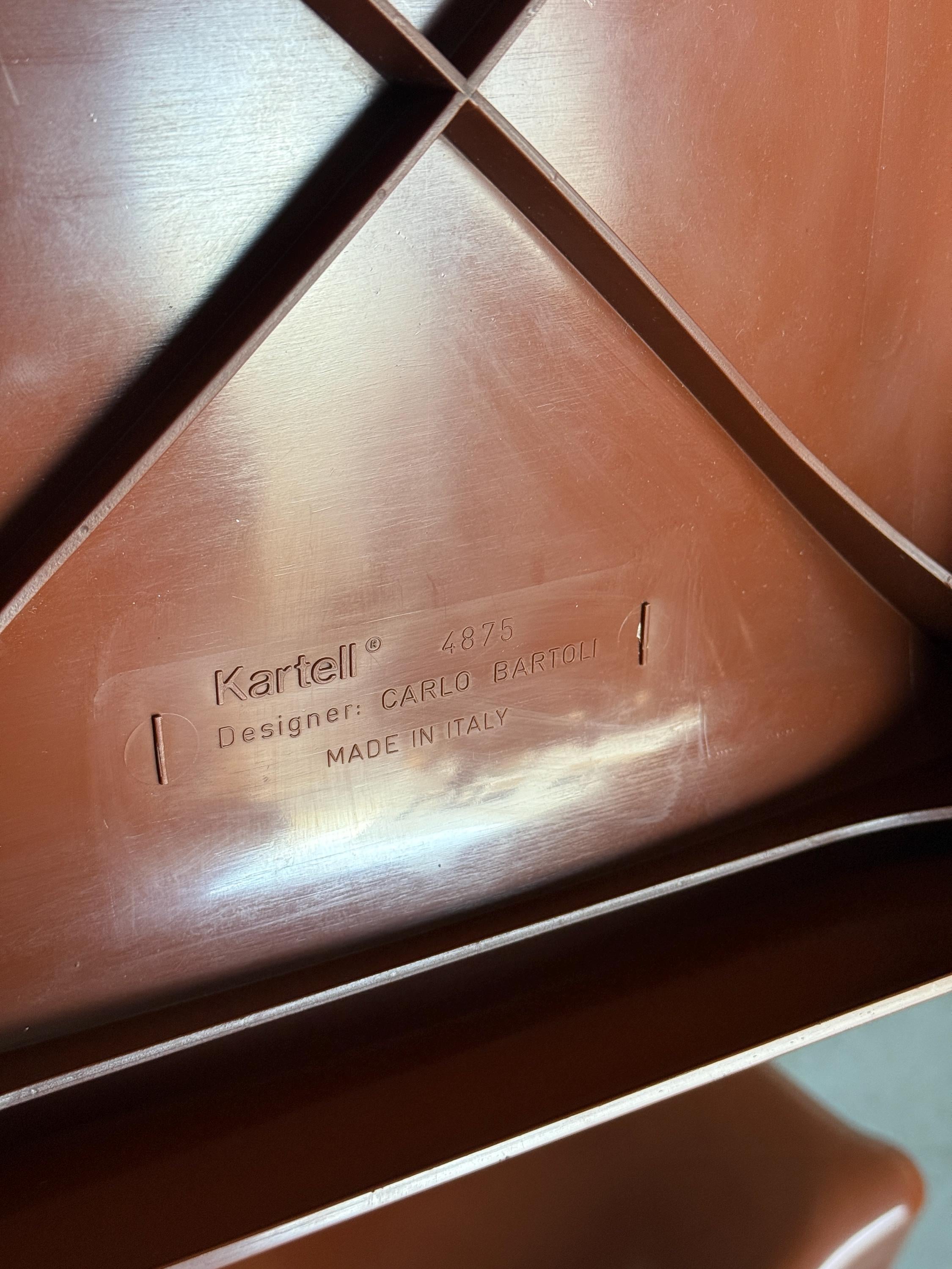 ‘4875’ Dining Chairs by Carlo Bartoli for Kartell