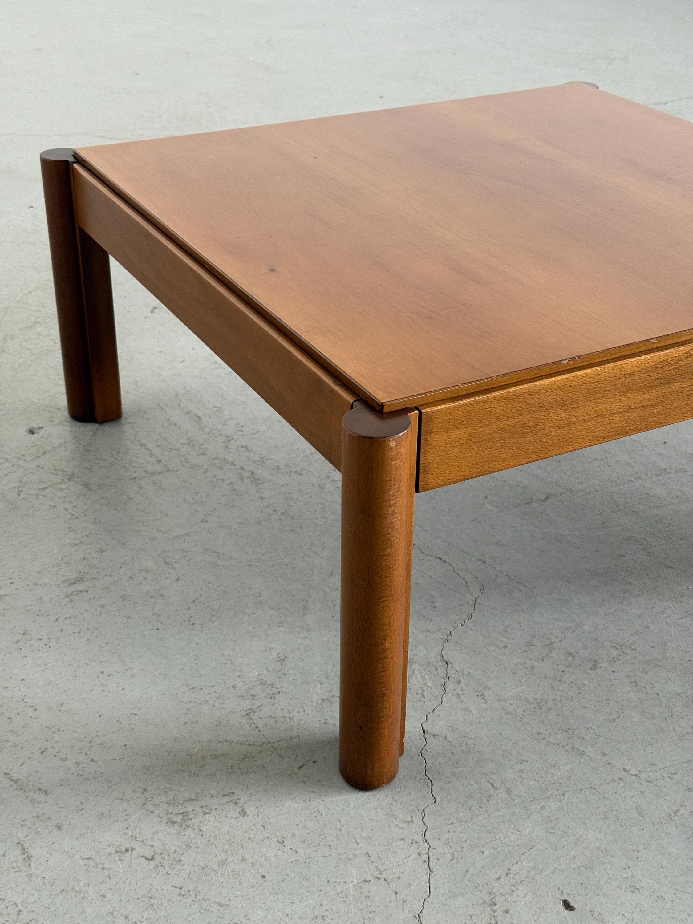 Walnut Coffee Table with Cylindrical Legs