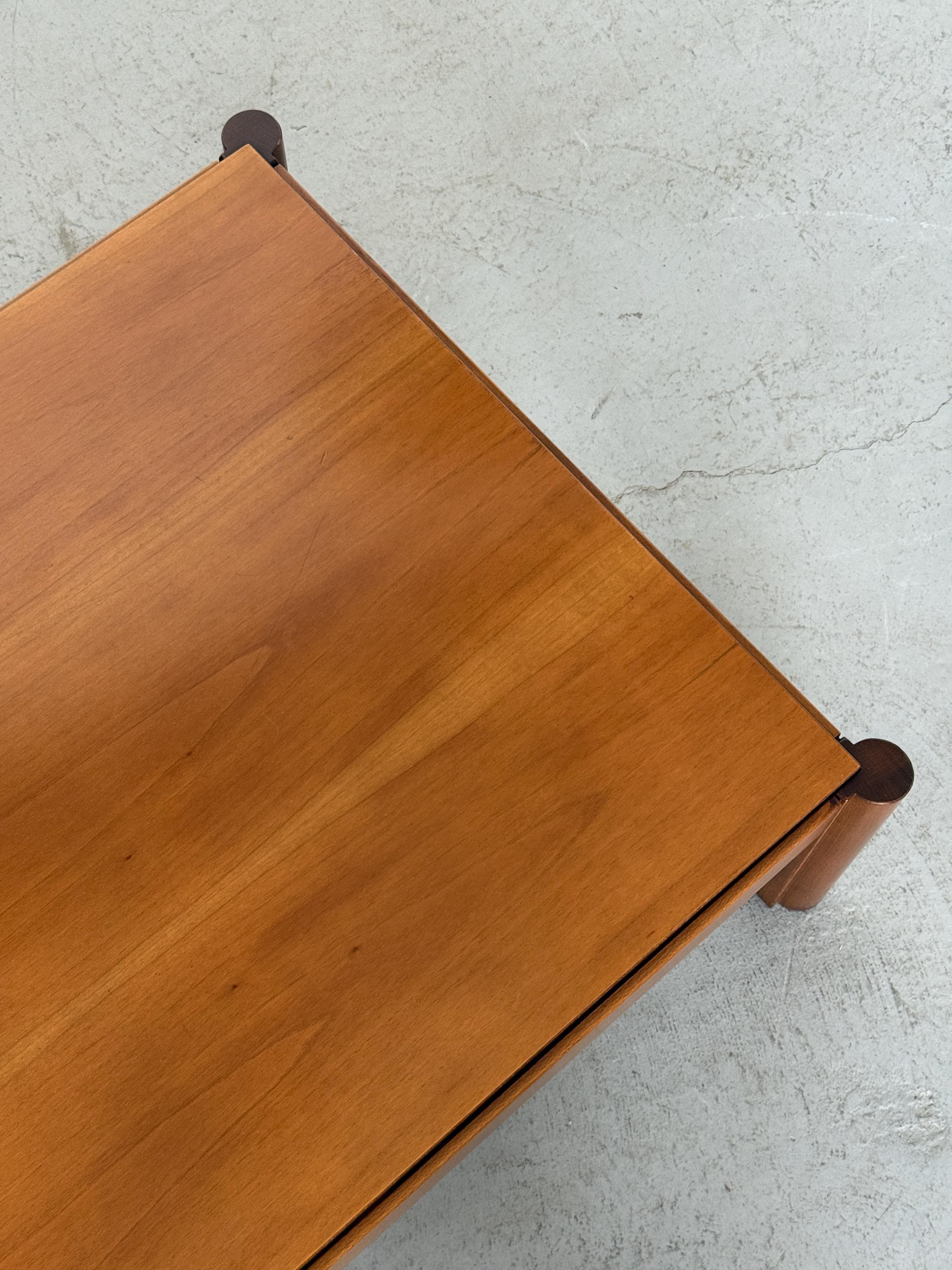 Walnut Coffee Table with Cylindrical Legs
