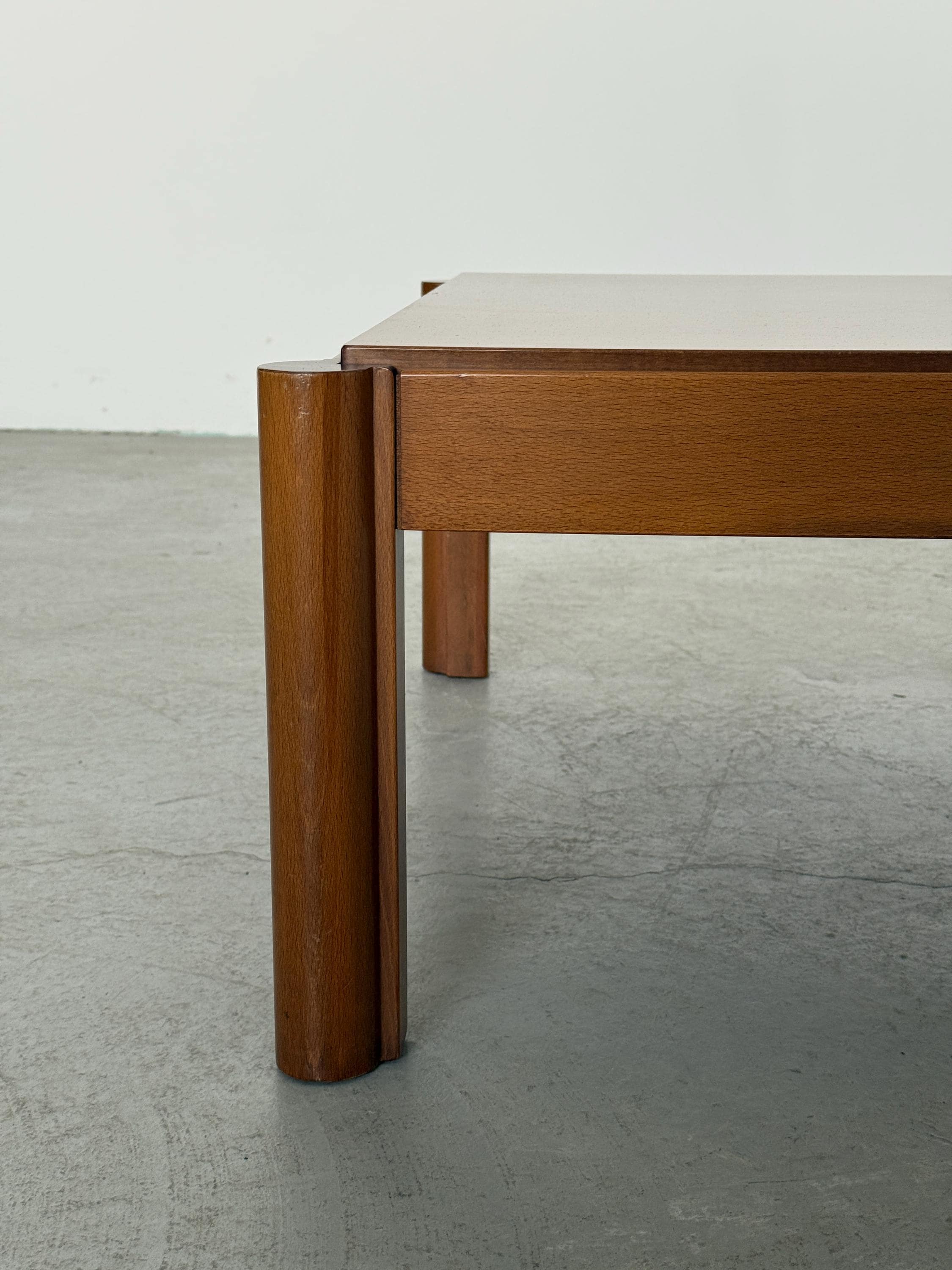 Walnut Coffee Table with Cylindrical Legs