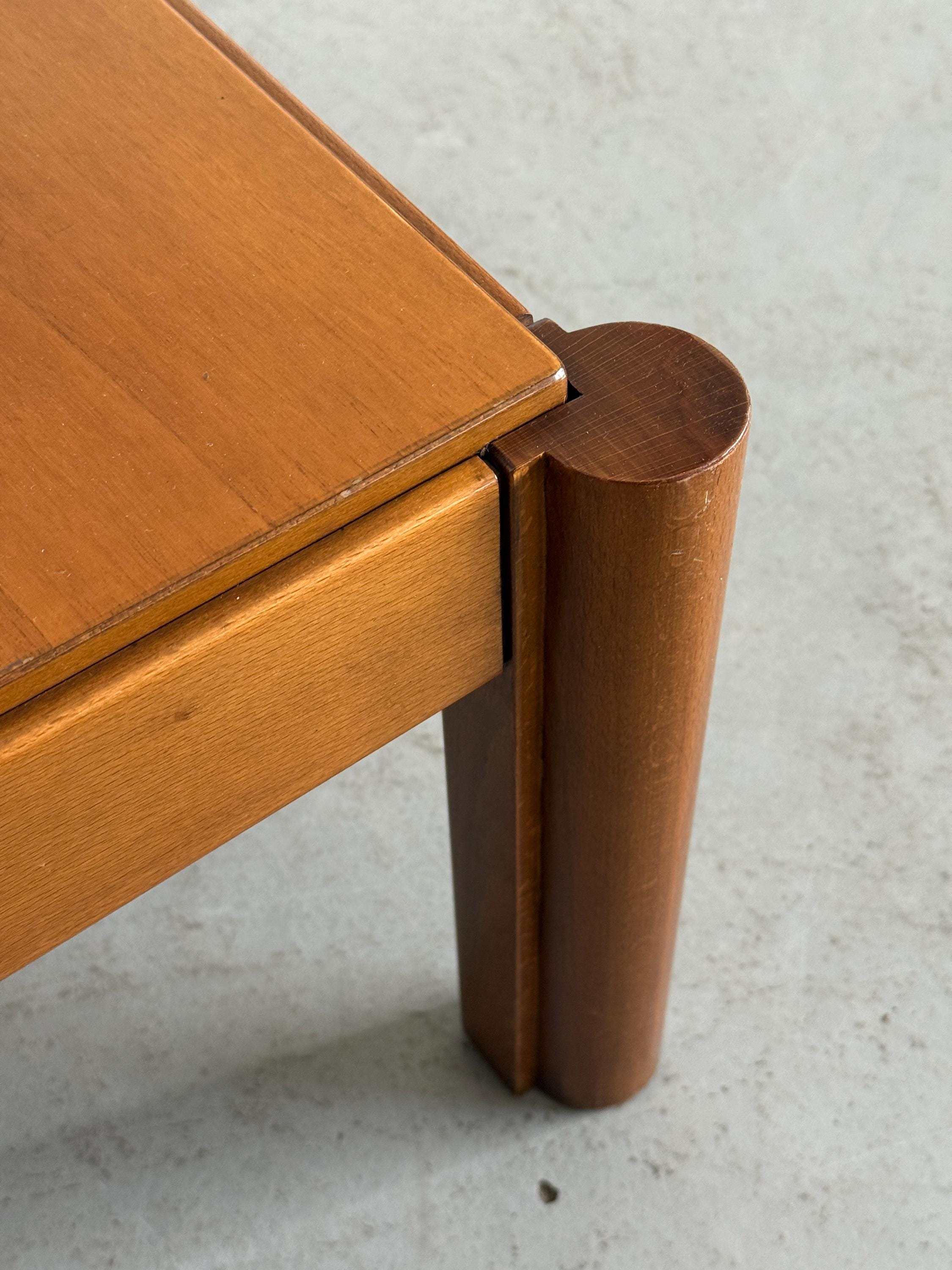 Walnut Coffee Table with Cylindrical Legs