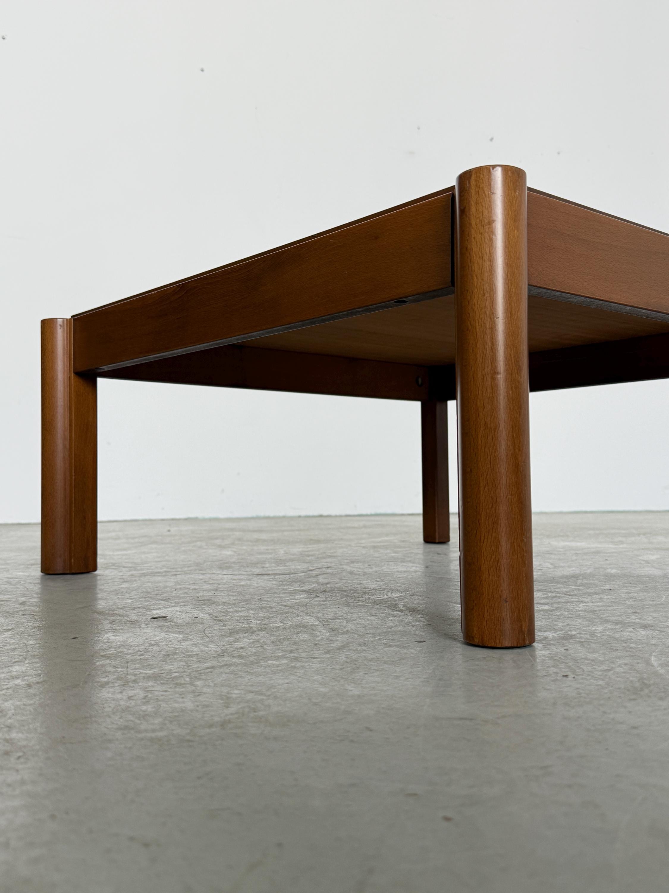 Walnut Coffee Table with Cylindrical Legs