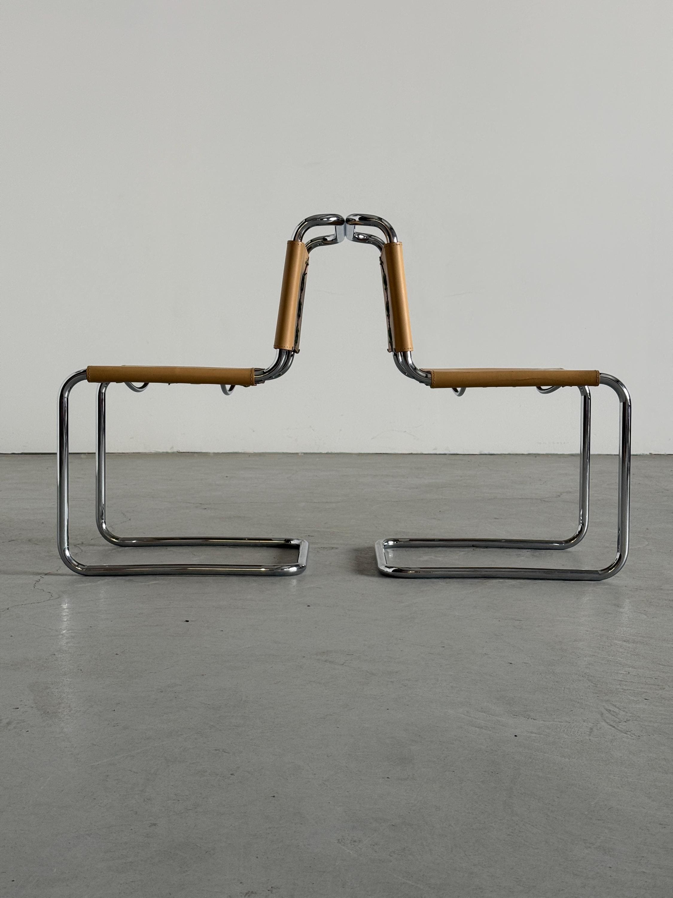 Mart Stam Style Cantilever Dining Chairs by Fasem