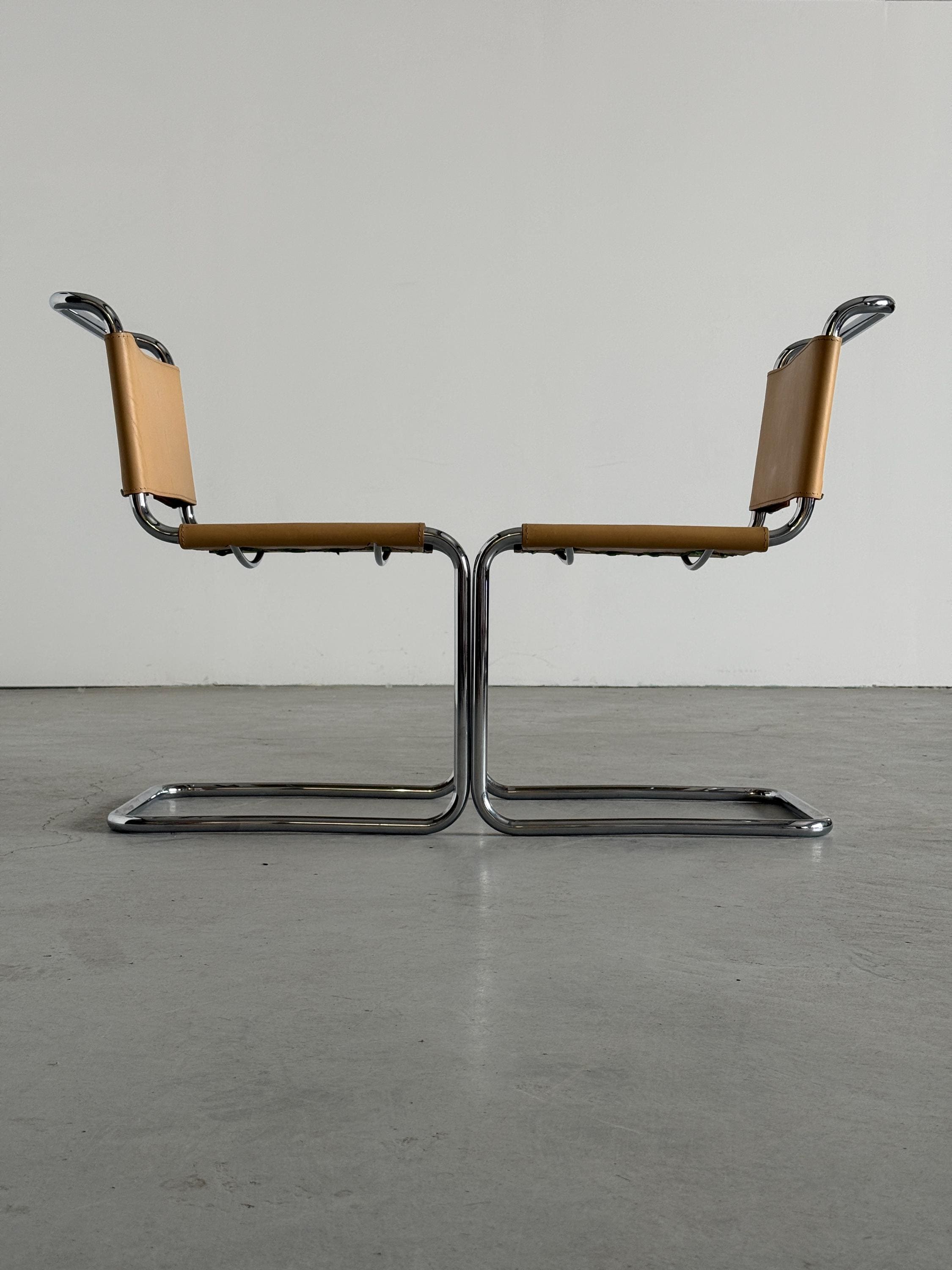 Mart Stam Style Cantilever Dining Chairs by Fasem