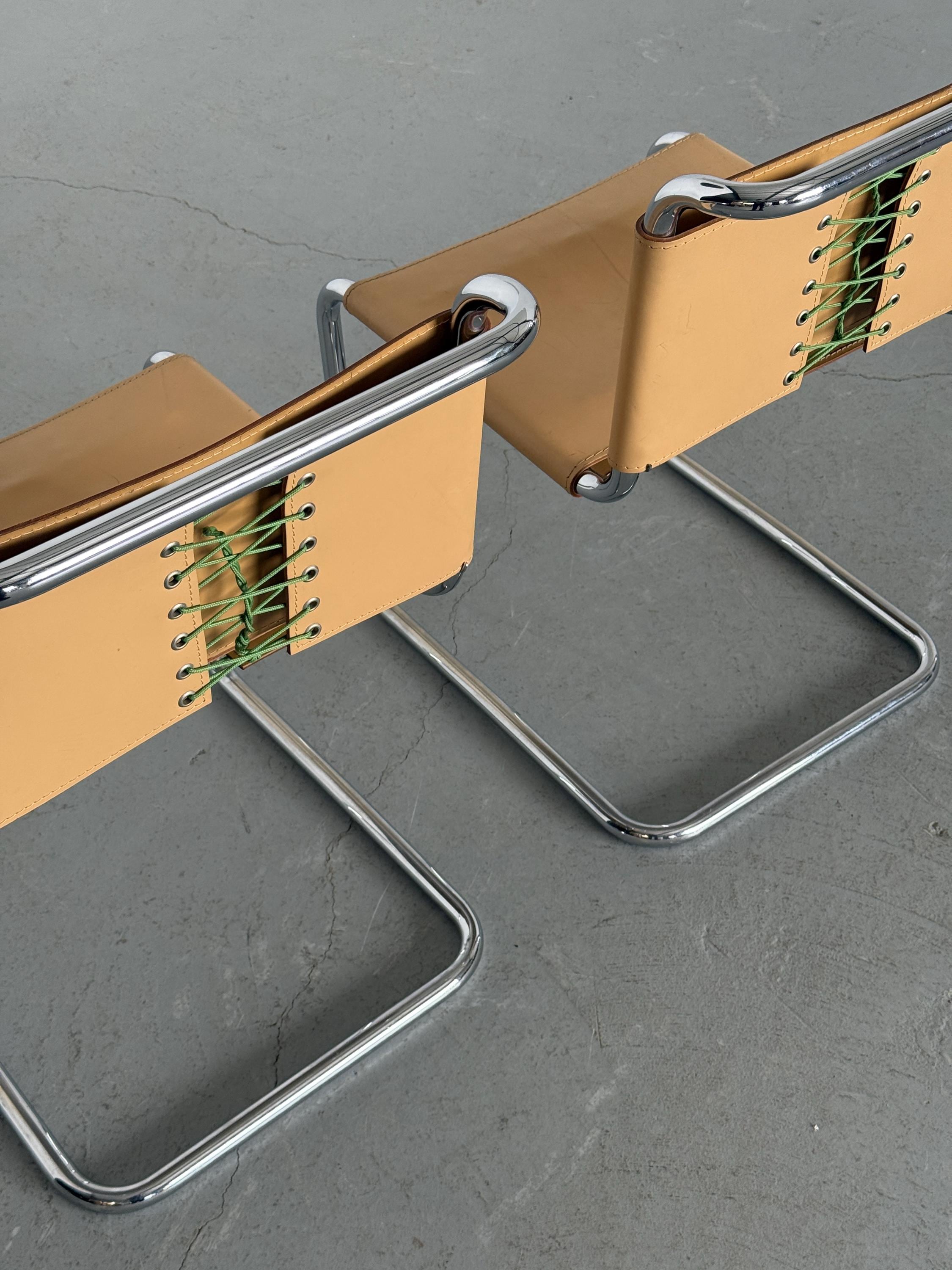 Mart Stam Style Cantilever Dining Chairs by Fasem