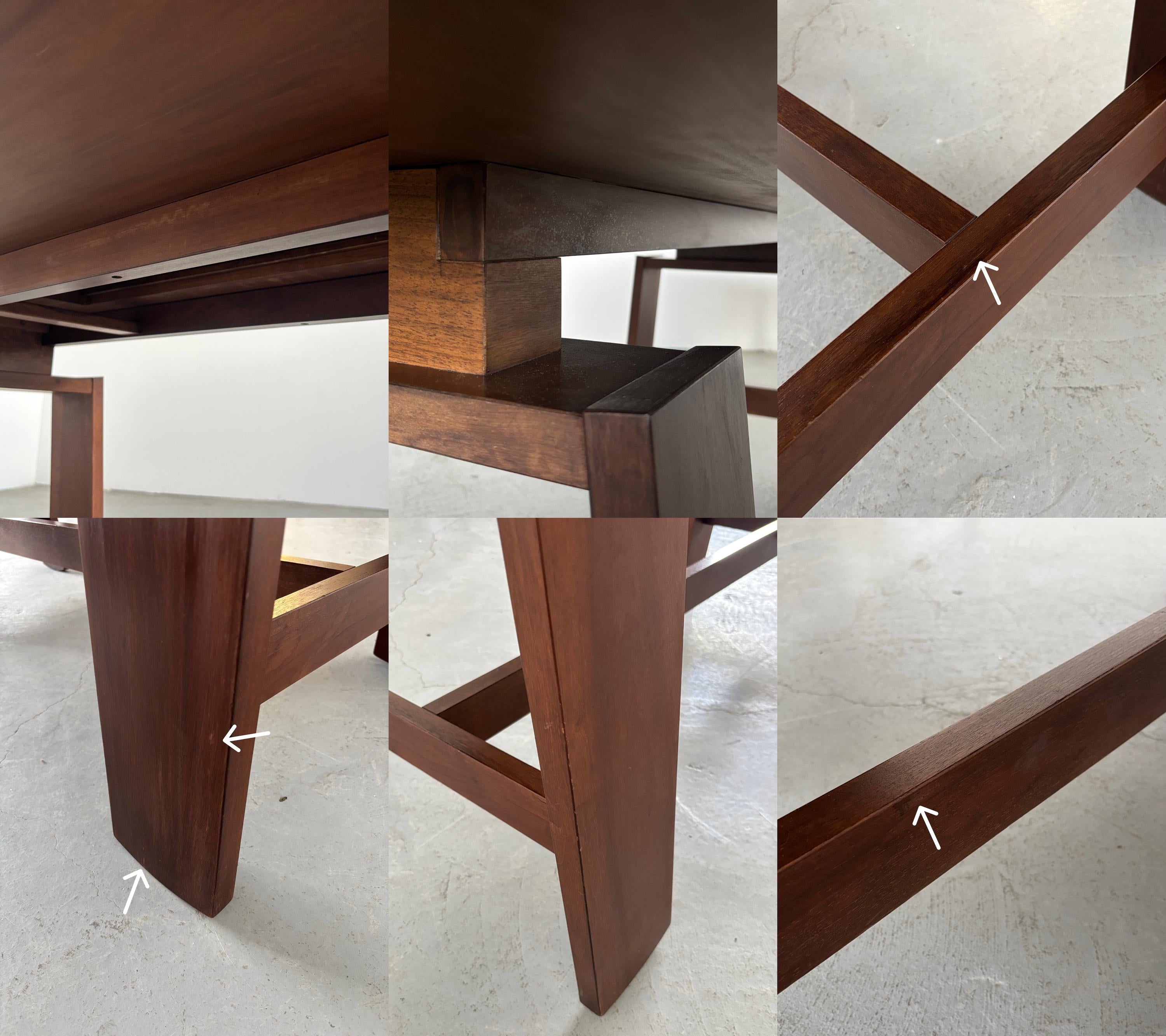 Large Walnut Dining Table by Silvio Coppola for Bernini