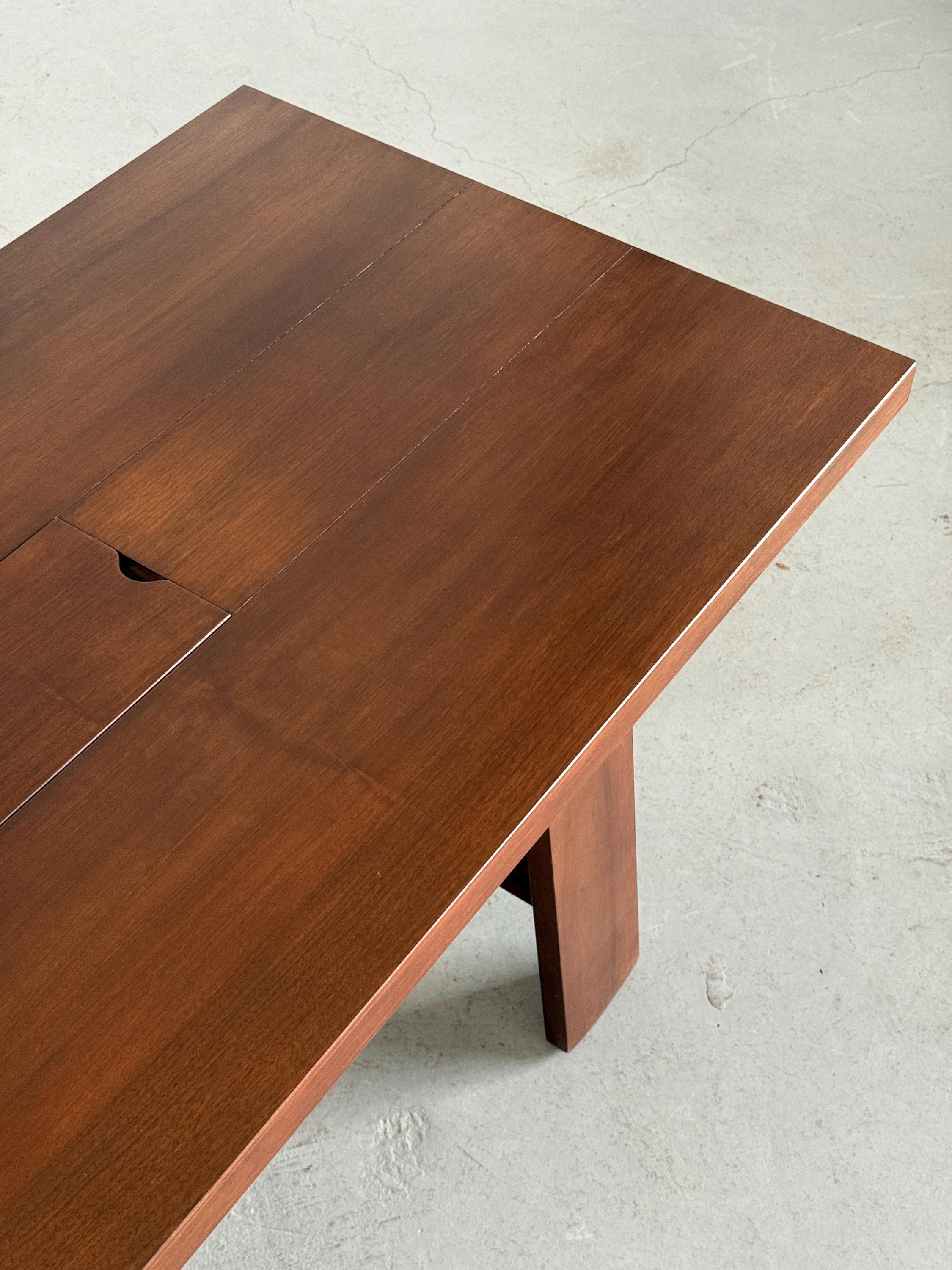 Large Walnut Dining Table by Silvio Coppola for Bernini